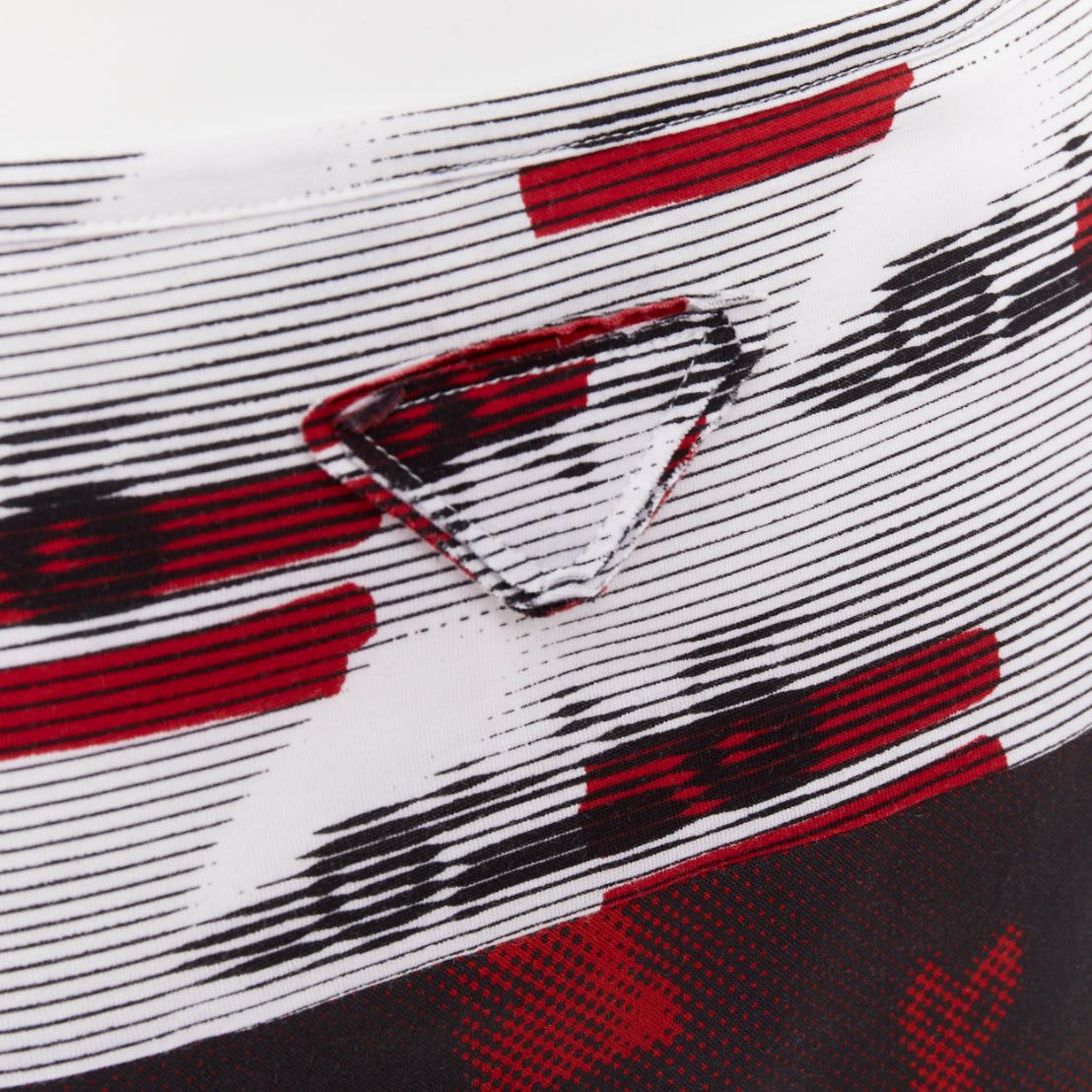 Prada PRADA 2015 Rabbit Trick Race Car graphic stripe knit patchwork pencil skirt IT40 S Size 27" / US 4 / IT 40 - 2 Thumbnail