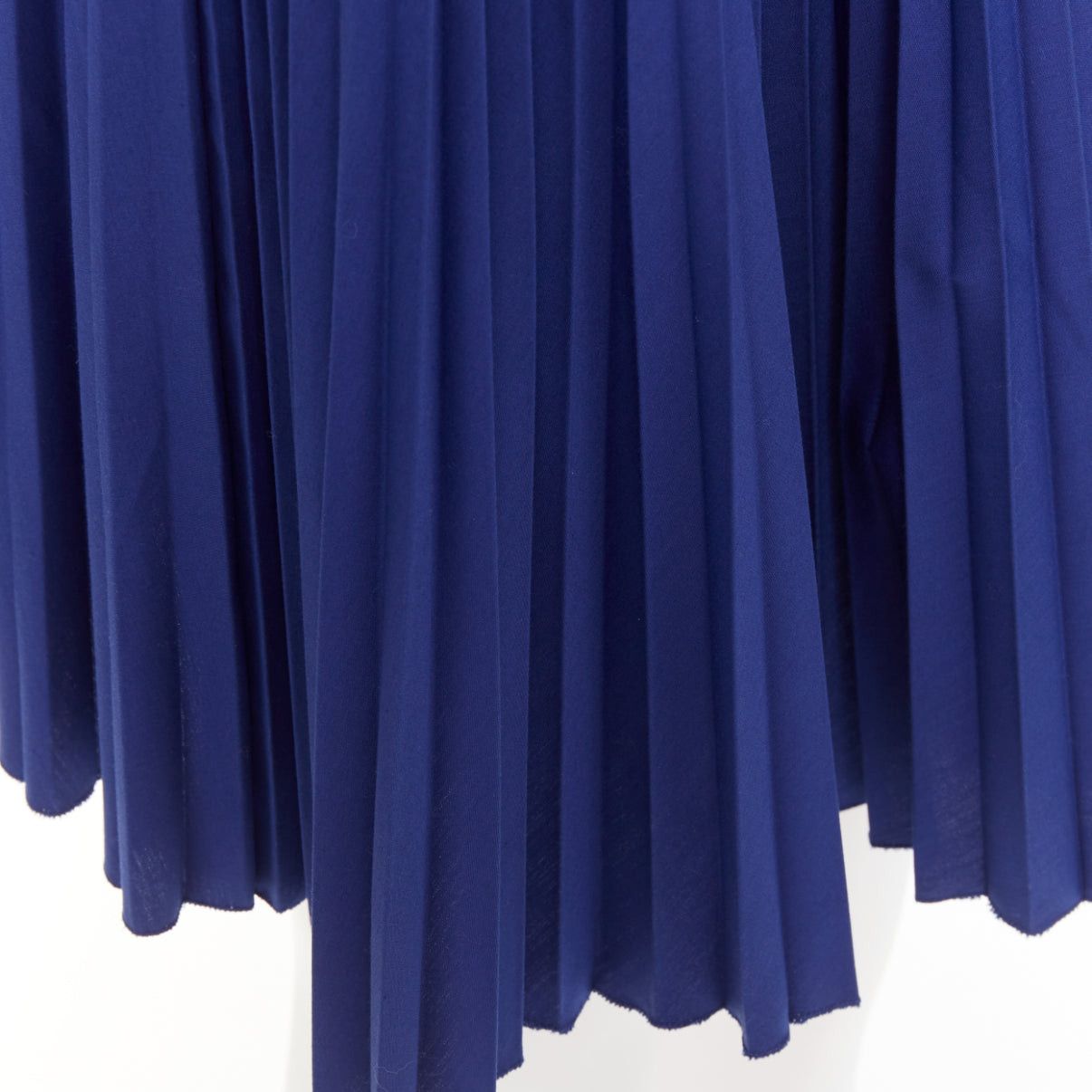 Prada PRADA 2014 royal blue ribbed waistband accordion pleated tennis skirt IT38 XS Size 26" / US 2 / IT 38 - 7 Thumbnail