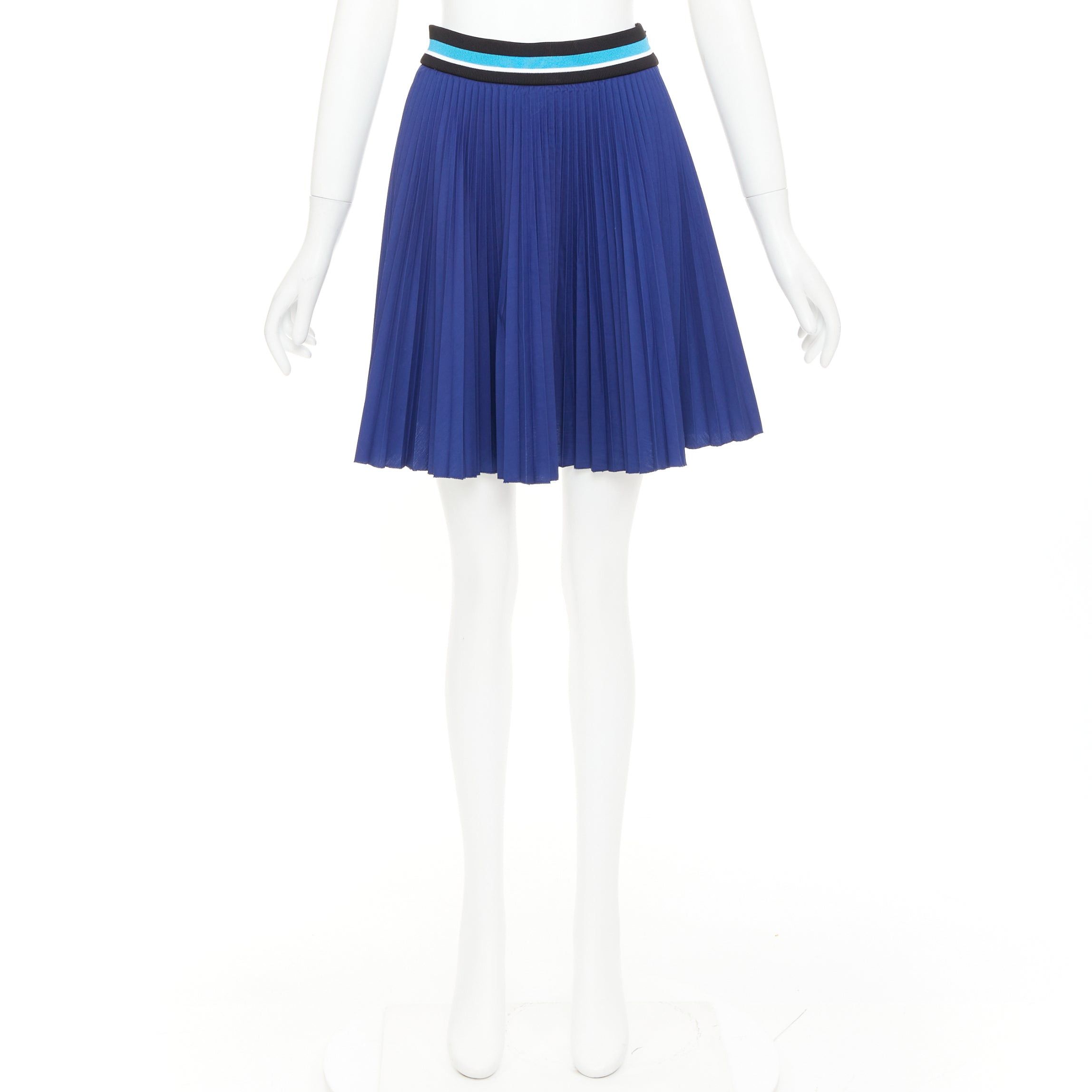 Prada PRADA 2014 royal blue ribbed waistband accordion pleated tennis skirt IT38 XS Size 26" / US 2 / IT 38 - 9 Thumbnail