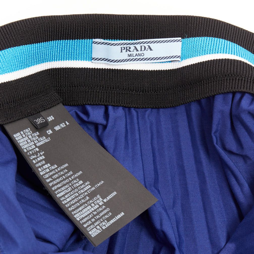 Prada PRADA 2014 royal blue ribbed waistband accordion pleated tennis skirt IT38 XS Size 26" / US 2 / IT 38 - 8 Thumbnail
