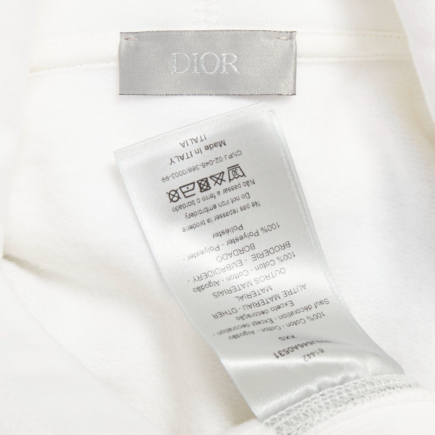 Dior DIOR HOMME Shawn Stussy 2020 Runway Shock The World logo embroidered hoodie XXS Size US XS / EU 42 / 0 - 8 Thumbnail
