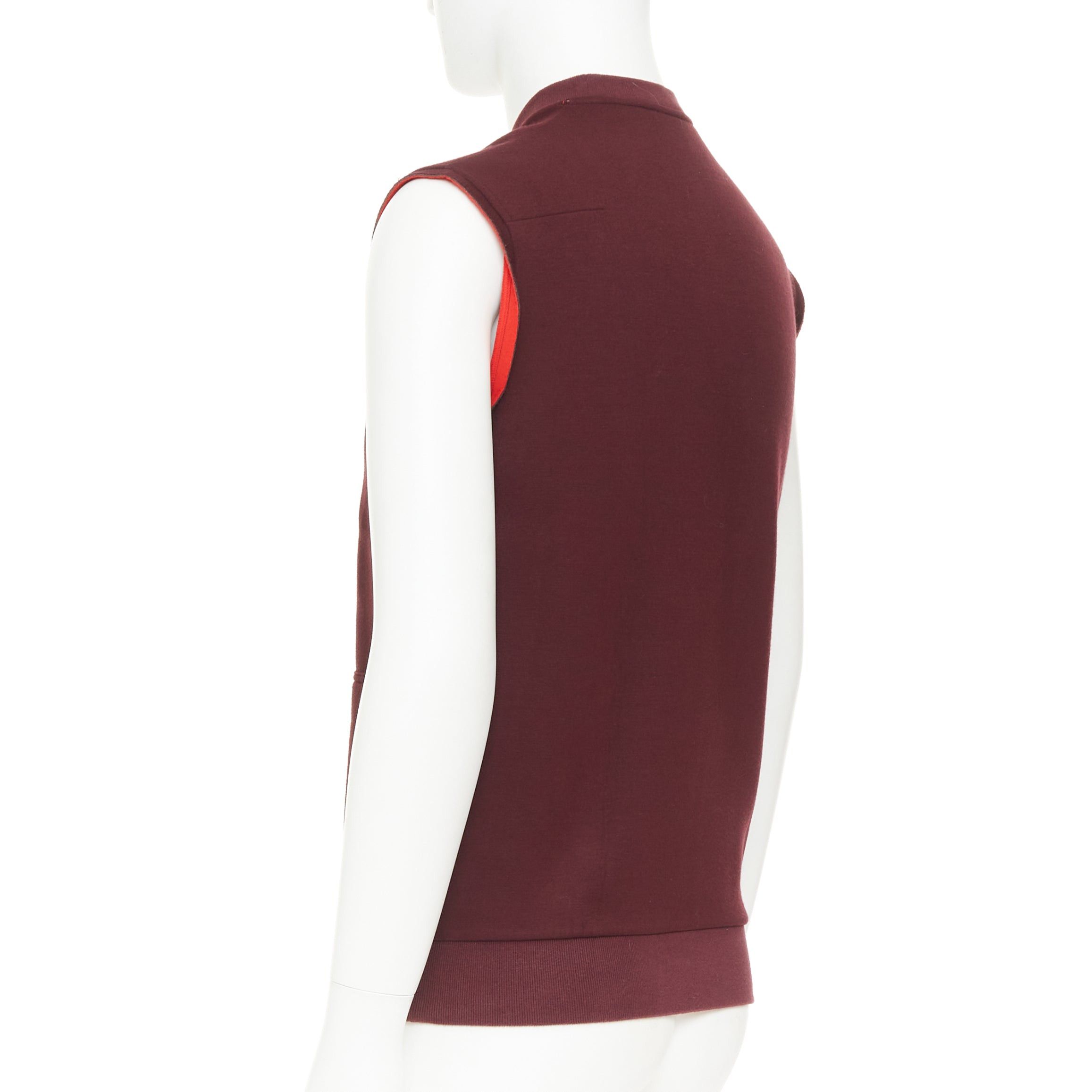 Dior DIOR HOMME 2018 Late Night Paris burgundy neoprene logo sleeveless sweatshirt XS Ahn Hyo-Seop Size US XS / EU 42 / 0 - 6 Thumbnail