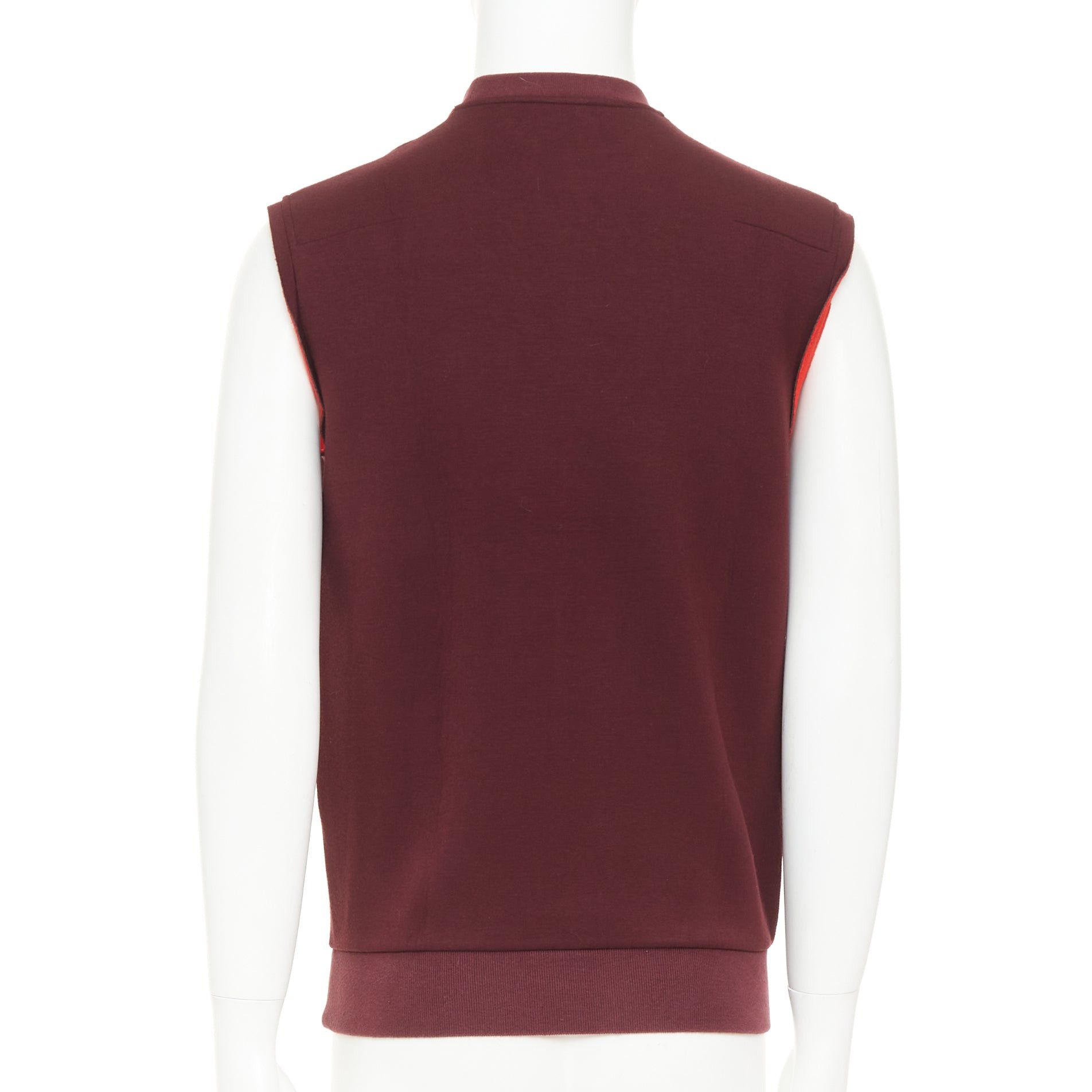 Dior DIOR HOMME 2018 Late Night Paris burgundy neoprene logo sleeveless sweatshirt XS Ahn Hyo-Seop Size US XS / EU 42 / 0 - 5 Thumbnail