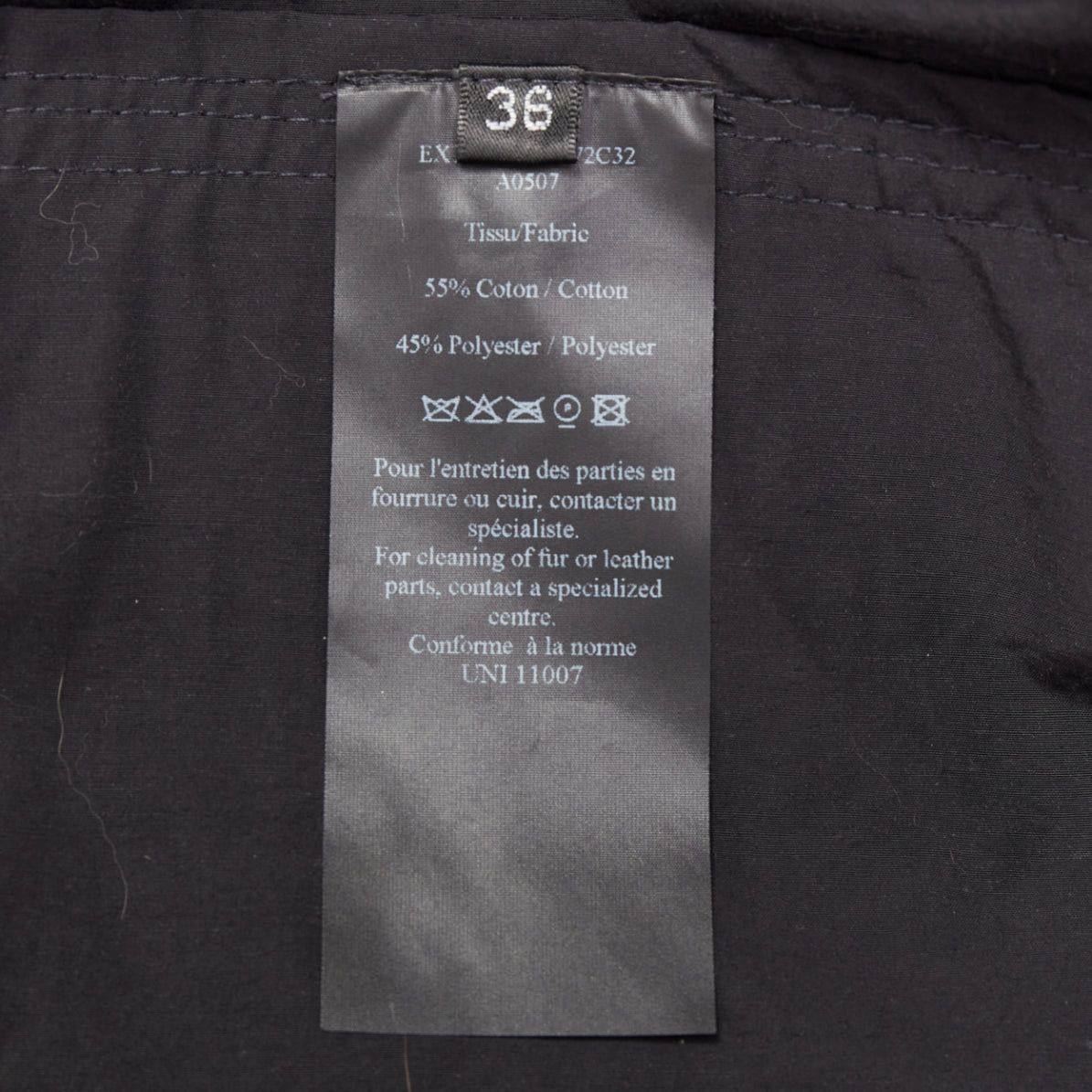 Other Black cotton detachable multicolour fox fur lined parka coat IT36 XXS Size XS / US 0-2 / IT 36-38 - 9 Thumbnail