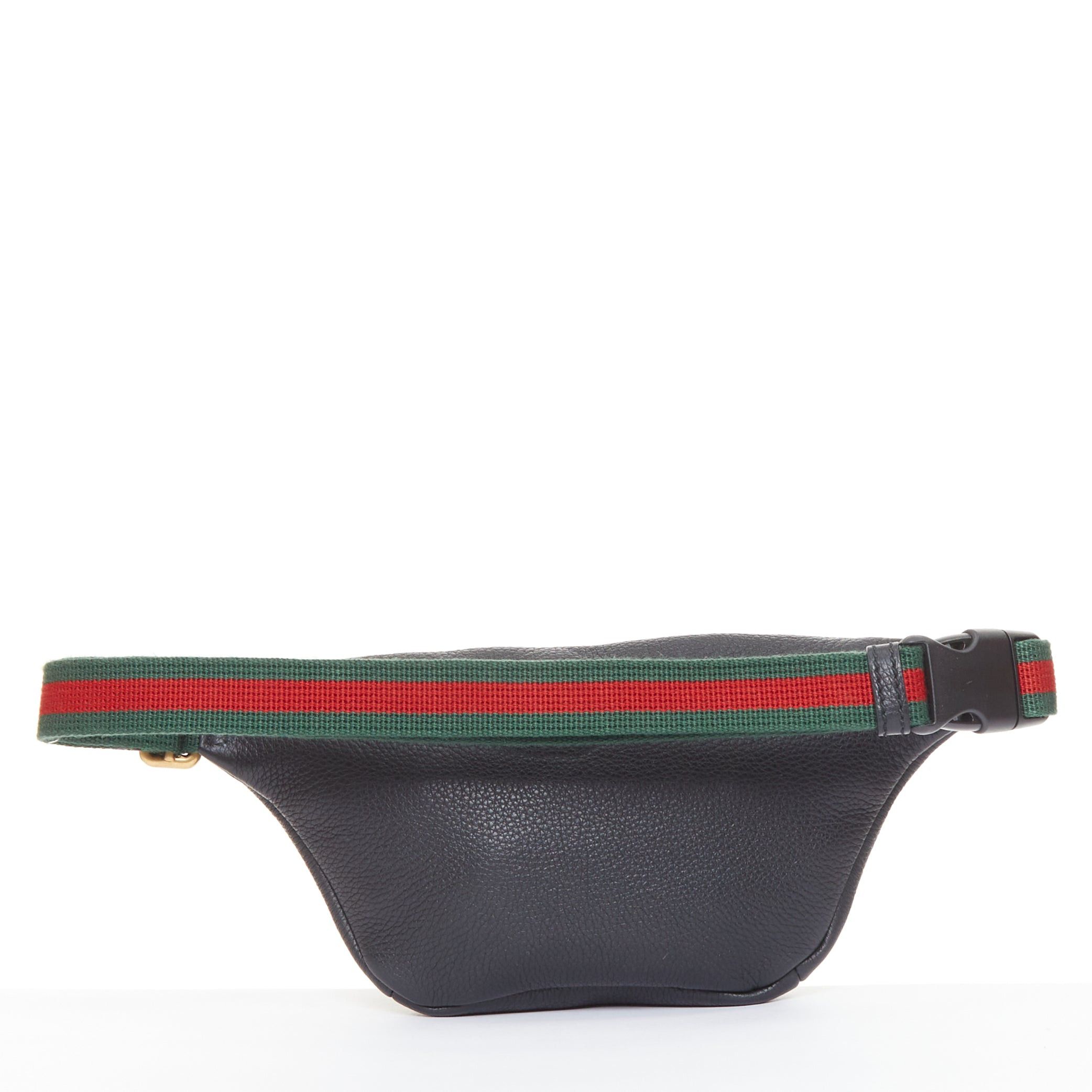 Gucci GUCCI Alessandro Michele black vintage logo print web strap small crossbody belt bag Size ONE SIZE - 3 Thumbnail