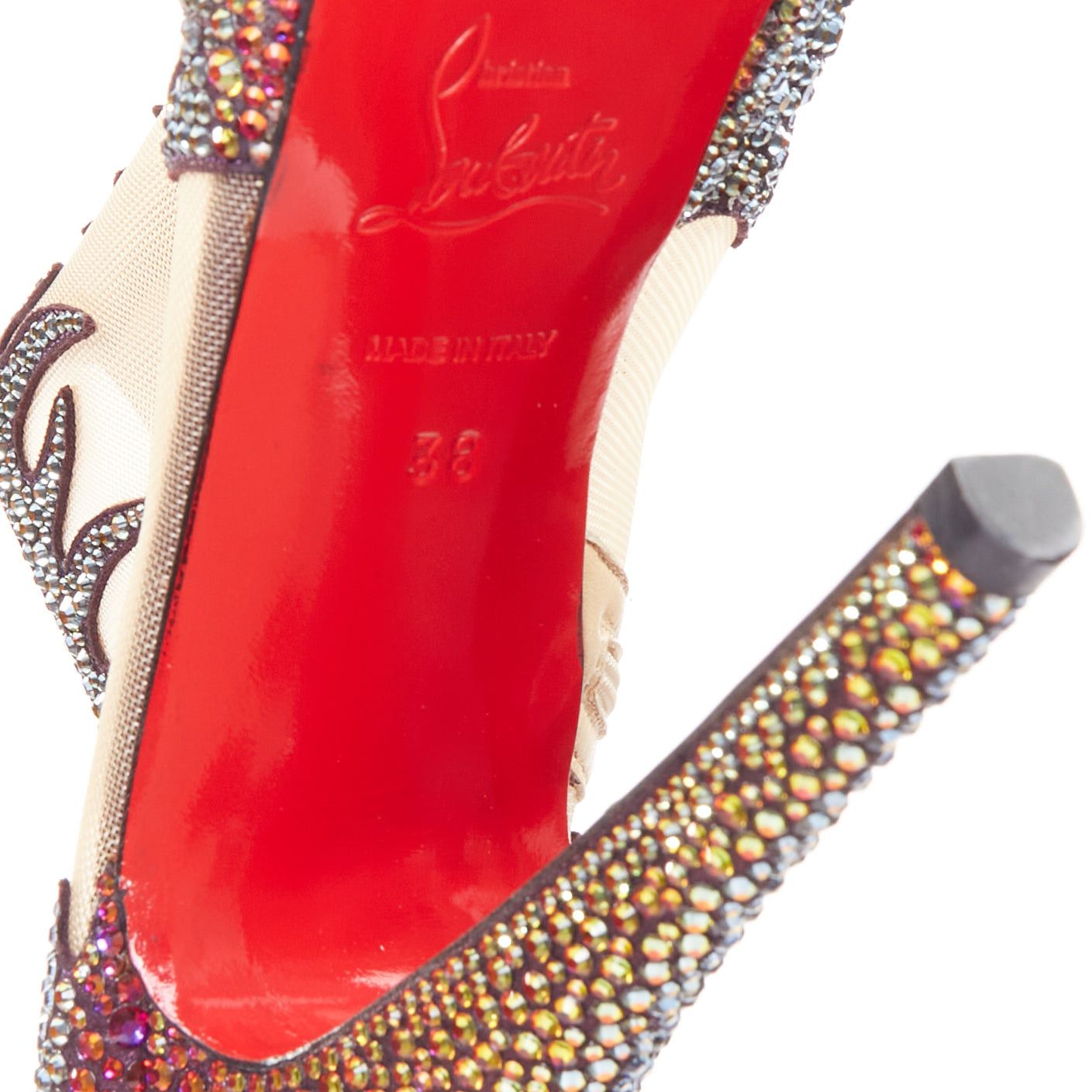 Christian Louboutin rare CHRISTIAN LOUBOUTIN Marale Boot 140 Suede Vulcano strass crystal mesh booties EU38 Size US 8 / IT 38 - 11 Thumbnail