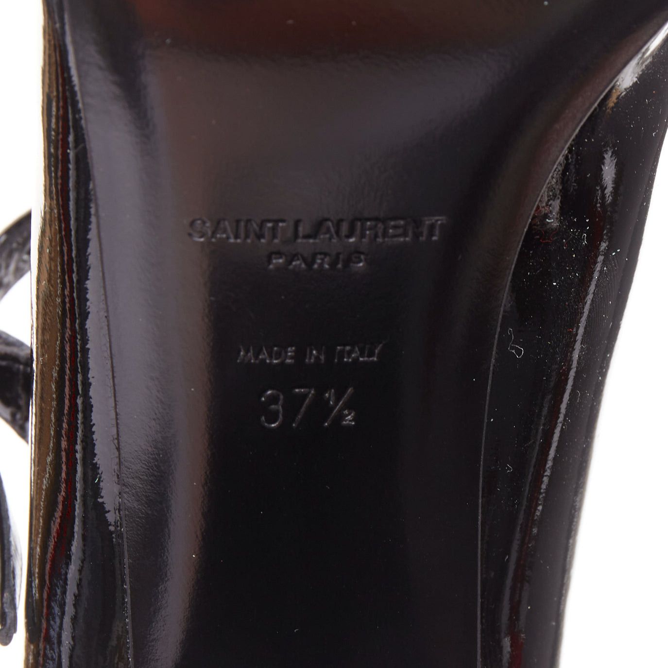 Saint Laurent Paris SAINT LAURENT black patent square brooch maryjane kitten pumps EU37.5 Size US 7.5 / IT 37.5 - 10 Thumbnail