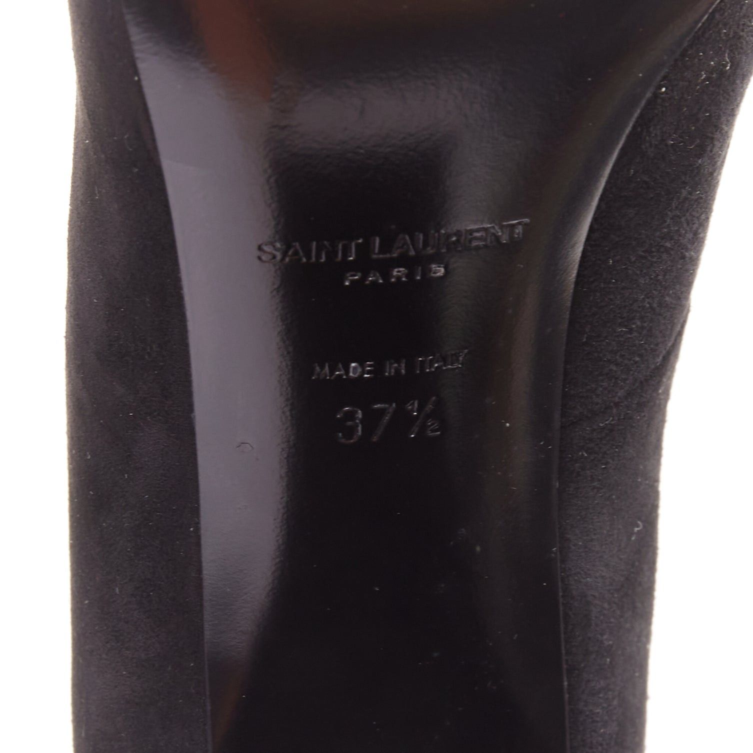 Saint Laurent Paris SAINT LAURENT black suede leather buckle maryjane block heel pump EU37.5 Size US 7.5 / IT 37.5 - 10 Thumbnail