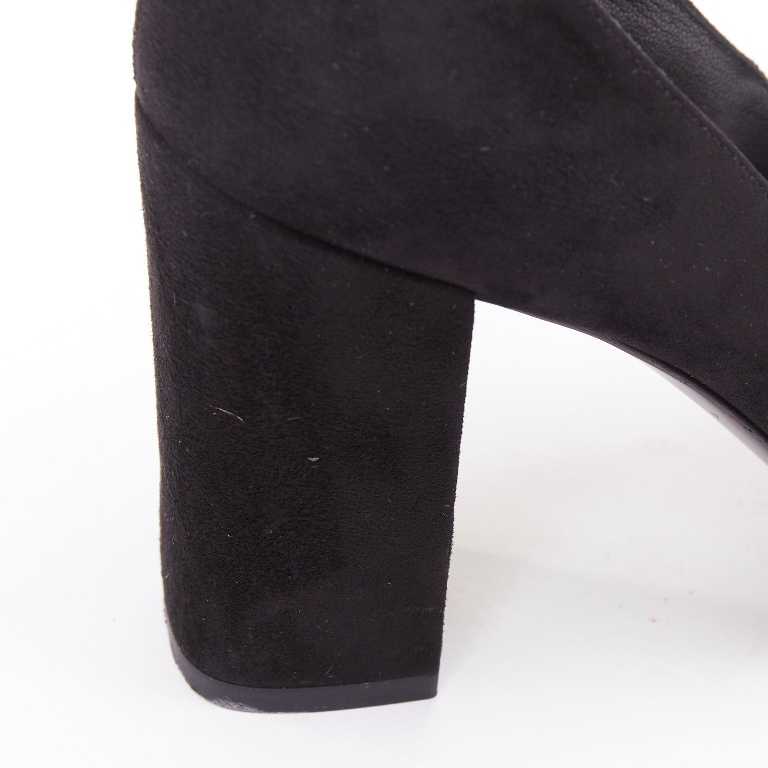 Saint Laurent Paris SAINT LAURENT black suede leather buckle maryjane block heel pump EU37.5 Size US 7.5 / IT 37.5 - 8 Thumbnail