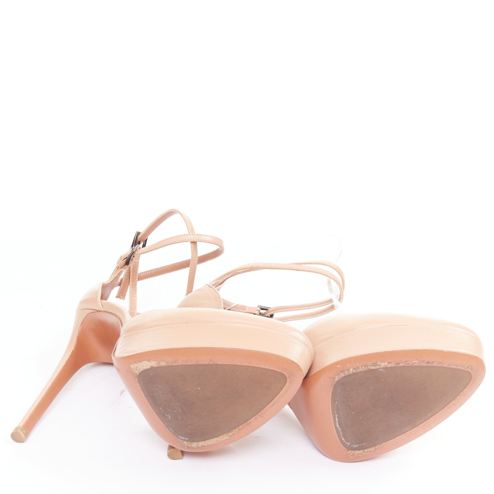 Alaia ALAIA nude leather double ankle strap dorsay platform pumps EU37.5 Size US 7.5 / IT 37.5 - 11 Thumbnail