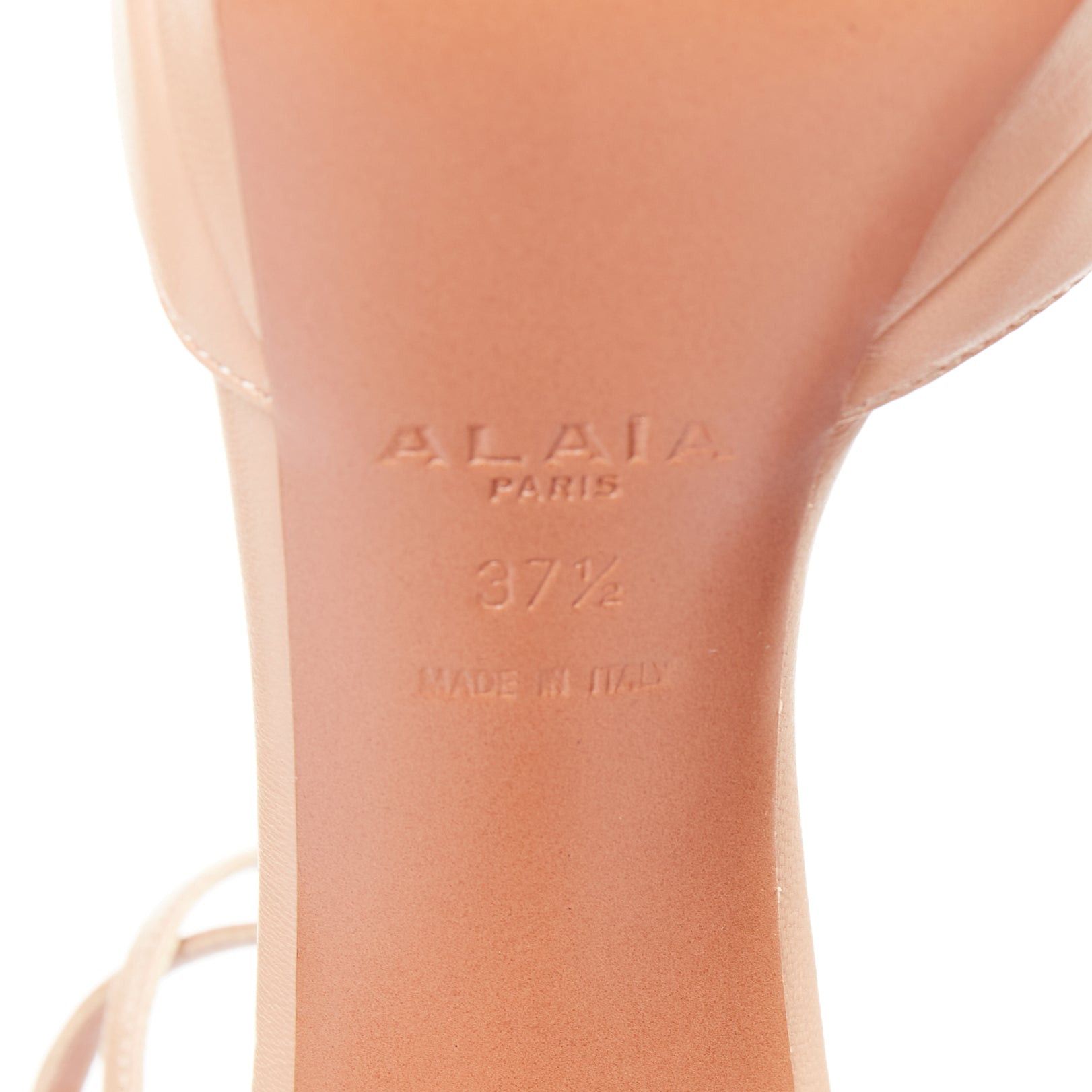 Alaia ALAIA nude leather double ankle strap dorsay platform pumps EU37.5 Size US 7.5 / IT 37.5 - 10 Thumbnail