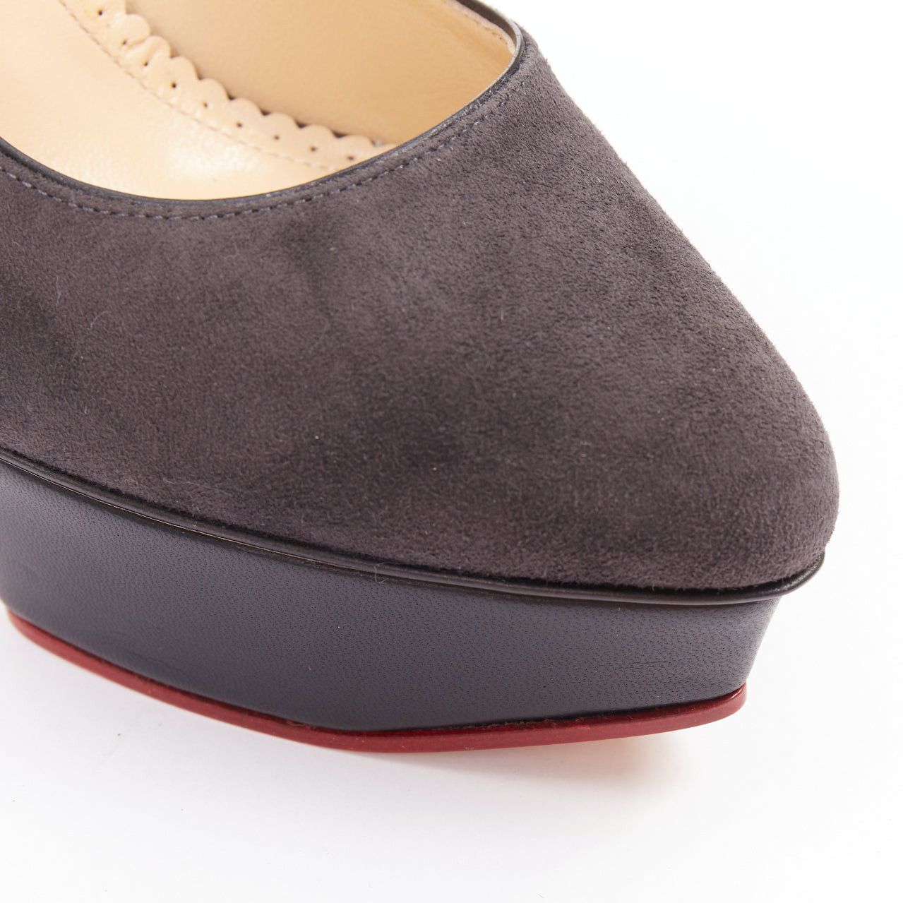 Charlotte Olympia CHARLOTTE OLYMPIA Dark Horse tassel tail grey suede platform pumps EU37.5 Size US 7.5 / IT 37.5 - 7 Thumbnail