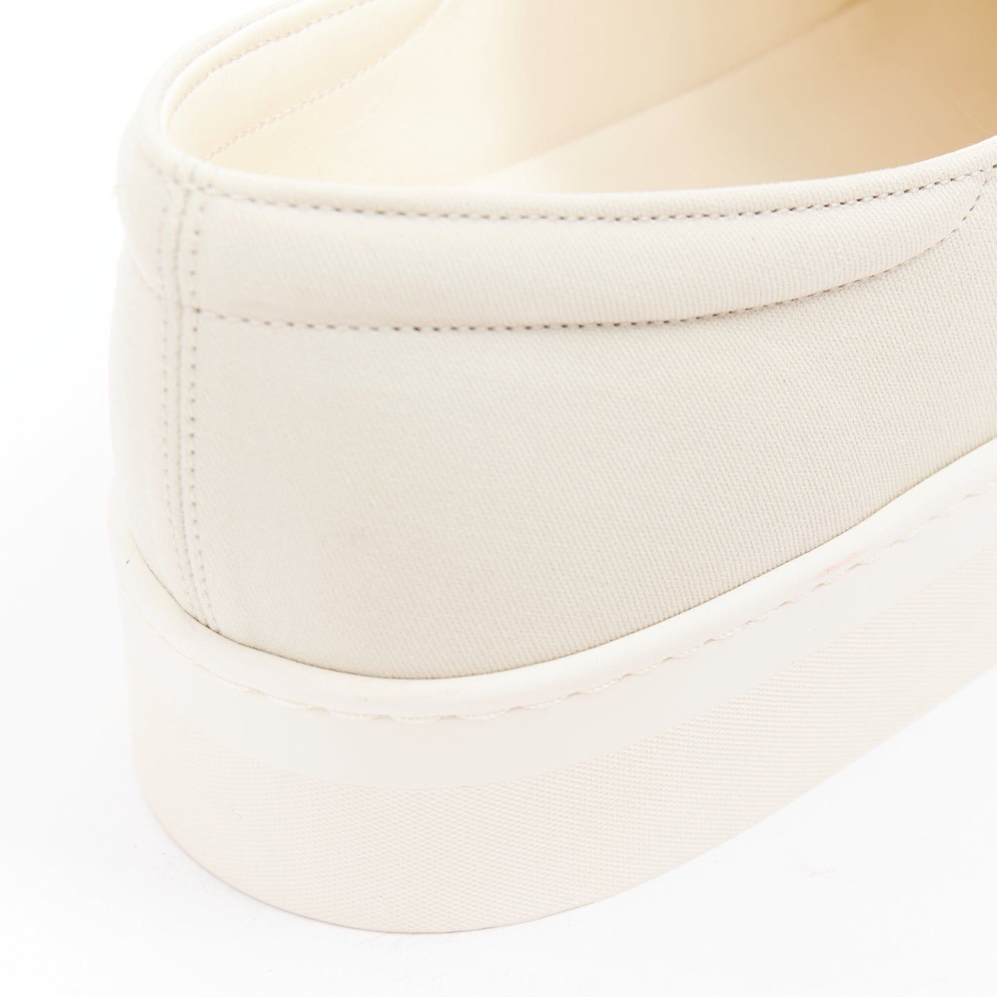 The Row THE ROW Marie H light grey canvas classic platform skate sneaker slip on EU38 Size US 8 / IT 38 - 8 Thumbnail
