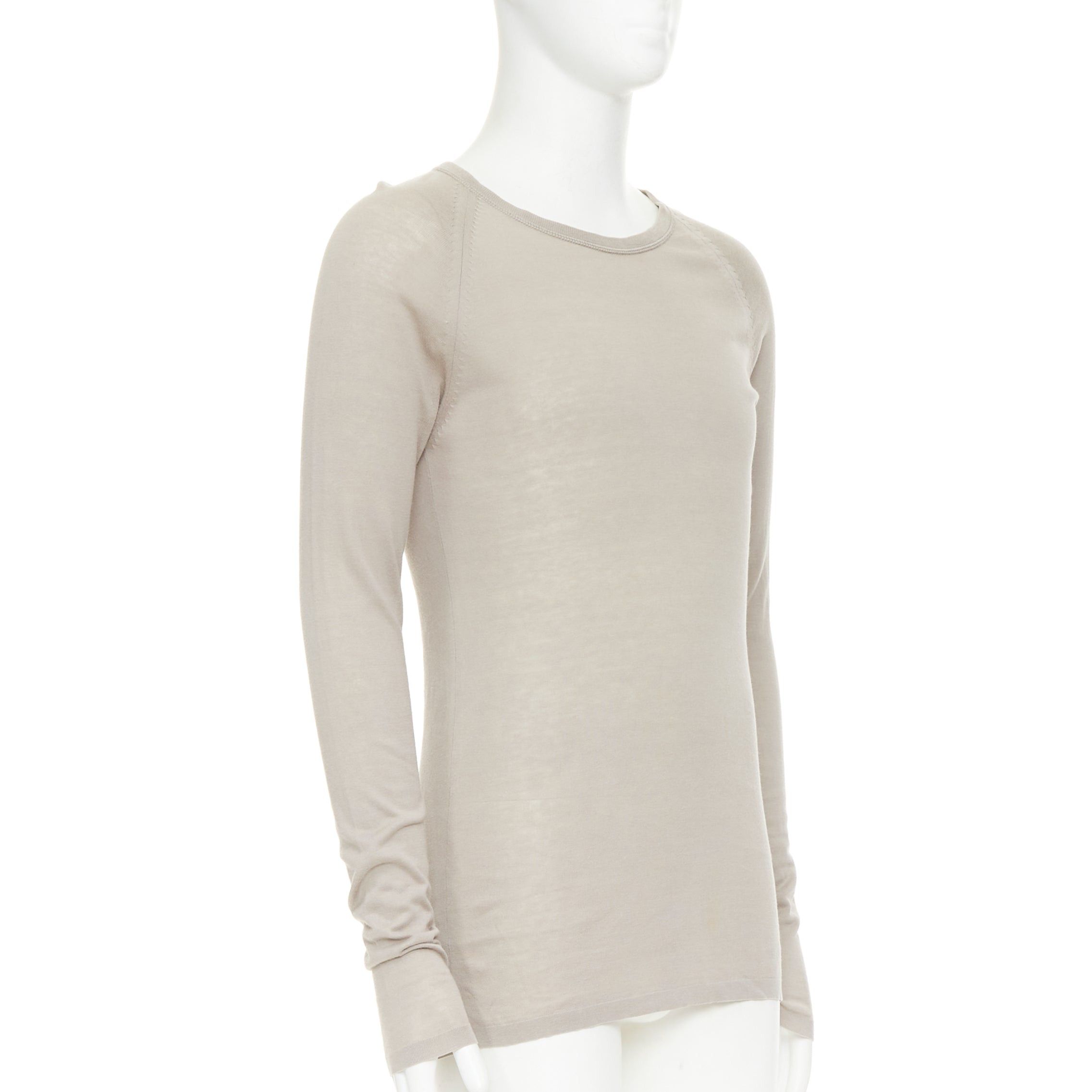 Louis Vuitton LOUIS VUITTON taupe cotton silk LV logo long sleeve fine knit sweater S Size US S / EU 44-46 / 1 - 3 Thumbnail