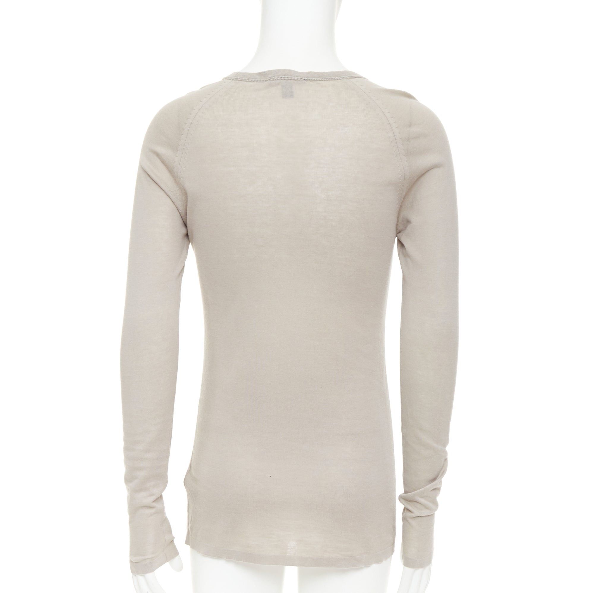 Louis Vuitton LOUIS VUITTON taupe cotton silk LV logo long sleeve fine knit sweater S Size US S / EU 44-46 / 1 - 5 Thumbnail
