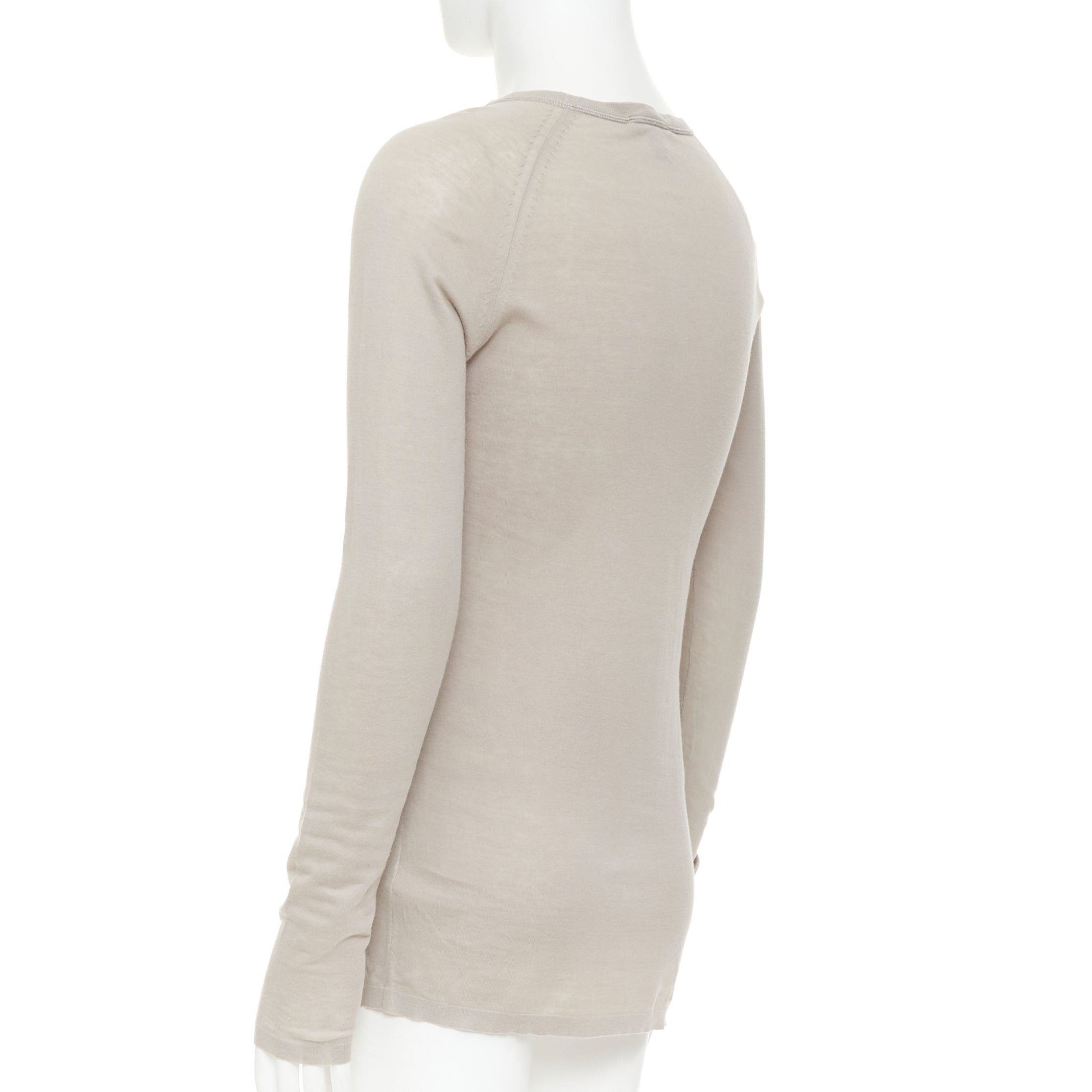 Louis Vuitton LOUIS VUITTON taupe cotton silk LV logo long sleeve fine knit sweater S Size US S / EU 44-46 / 1 - 6 Thumbnail
