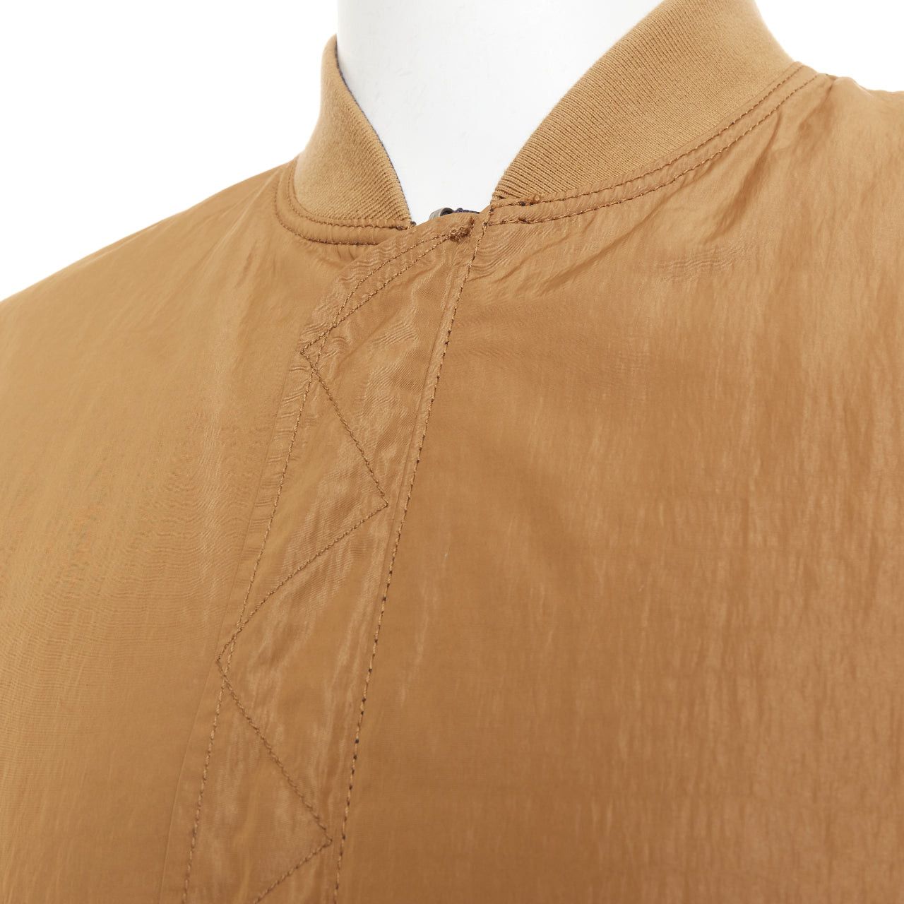 Other KENT AND CURWEN Reversible navy brown cotton blend zip up bomber jacket M Size US M / EU 48-50 / 2 - 14 Thumbnail