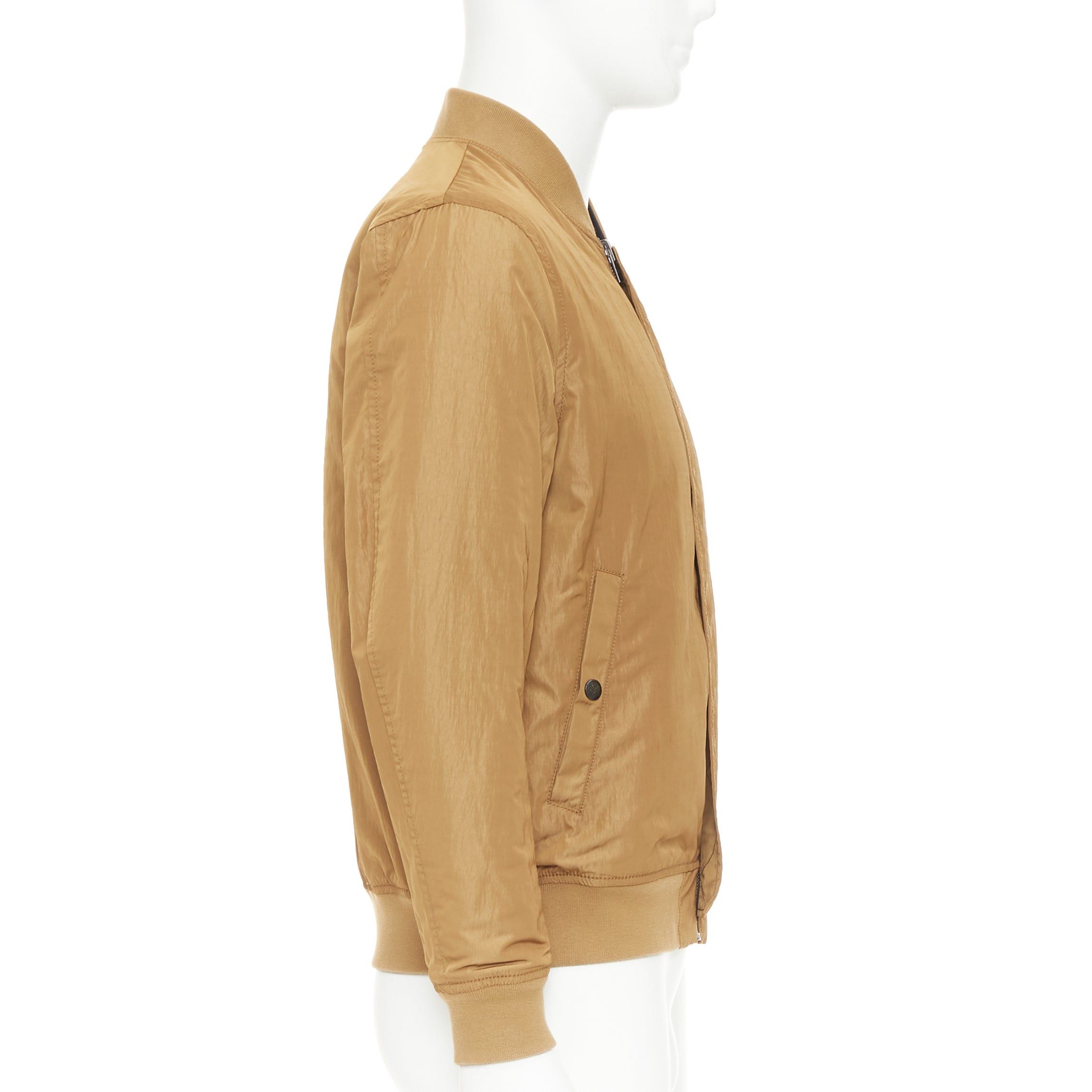 Other KENT AND CURWEN Reversible navy brown cotton blend zip up bomber jacket M Size US M / EU 48-50 / 2 - 8 Thumbnail