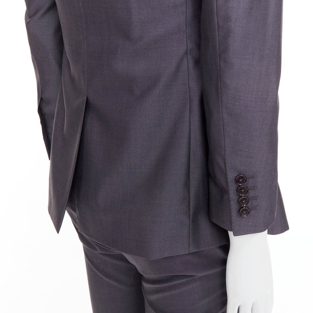 Dolce & Gabbana DOLCE GABBANA Martini grey virgin wool silk single breast full canvas 3 pc suit IT44 XS Size 44R - 10 Thumbnail