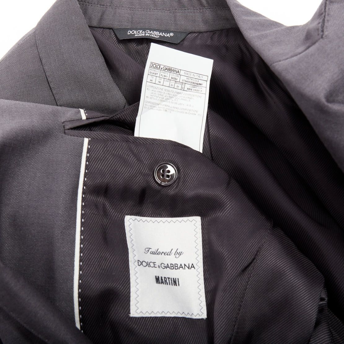 Dolce & Gabbana DOLCE GABBANA Martini grey virgin wool silk single breast full canvas 3 pc suit IT44 XS Size 44R - 11 Thumbnail