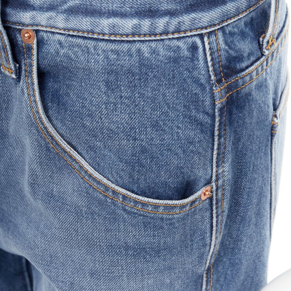 Gucci GUCCI Alessandro Michele blue washed cotton red logo patch flared jeans 28" Size US 28 / EU 44 - 9 Thumbnail
