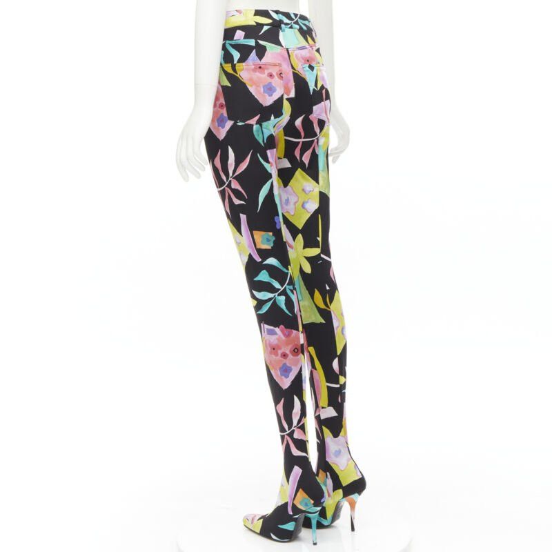Balenciaga BALENCIAGA Runway Demna Pantashoe black floral heel boots pants IT38 EU37 Size US 7 / IT 37 - 5 Thumbnail