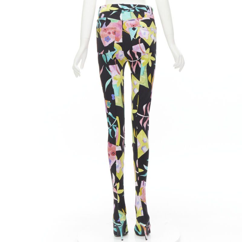 Balenciaga BALENCIAGA Runway Demna Pantashoe black floral heel boots pants IT38 EU37 Size US 7 / IT 37 - 4 Thumbnail