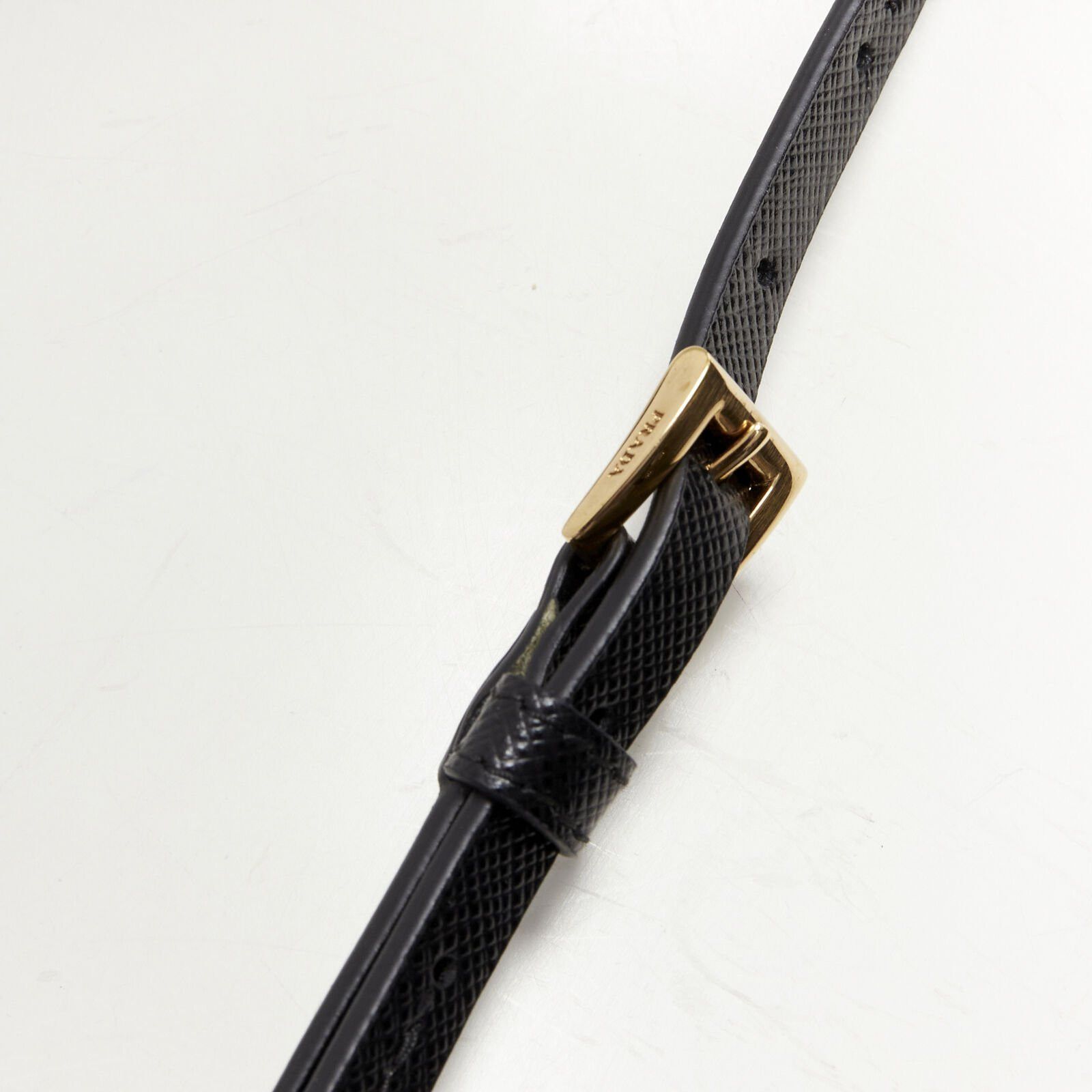 Prada PRADA Symbole Triangle logo saffiano leather AirPods lanyard bag black red Size ONE SIZE - 7 Thumbnail