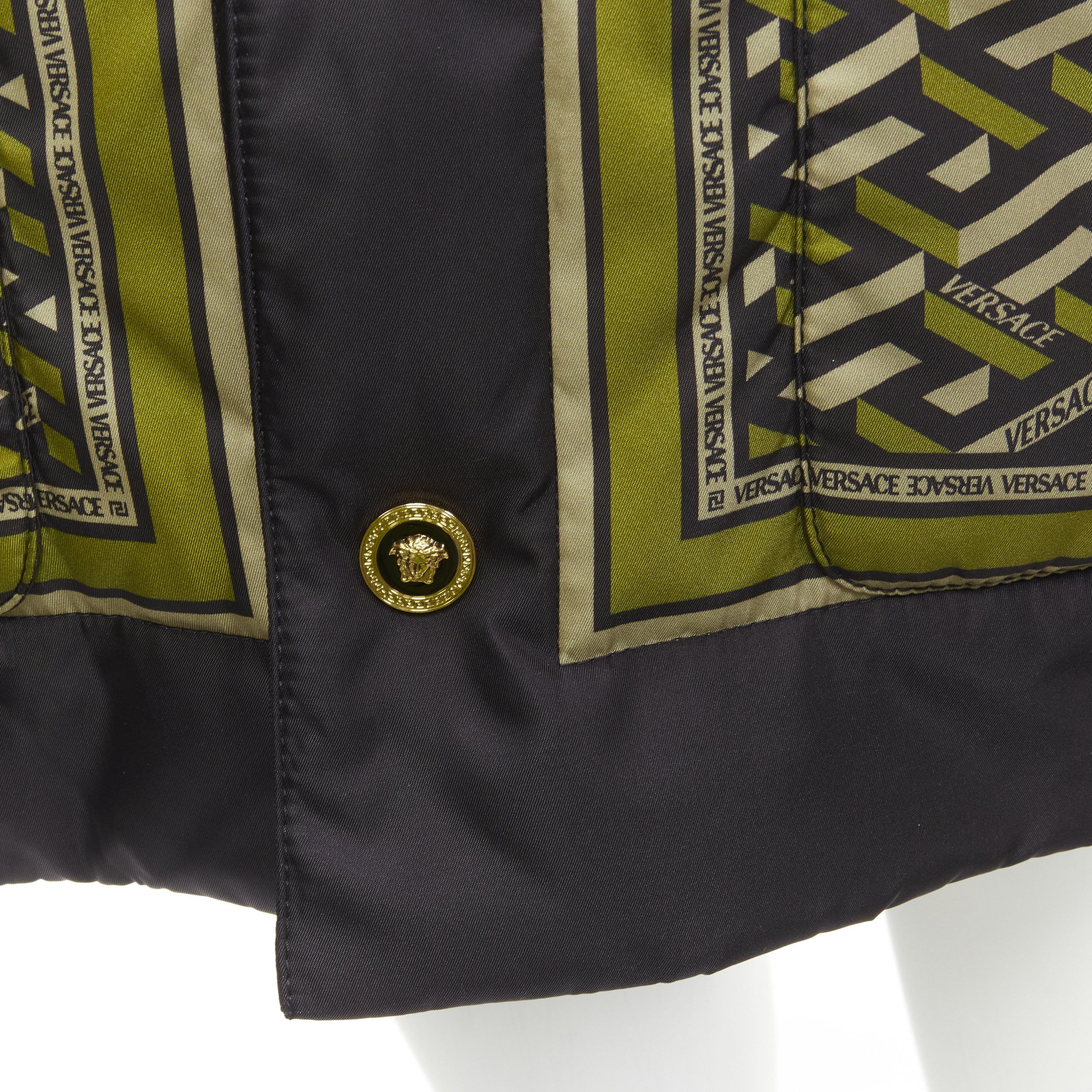 Versace VERSACE 2021 Runway La Greca Graffiti Medusa Smiley green padded coat IT48 M Size US M / EU 48-50 / 2 - 7 Thumbnail