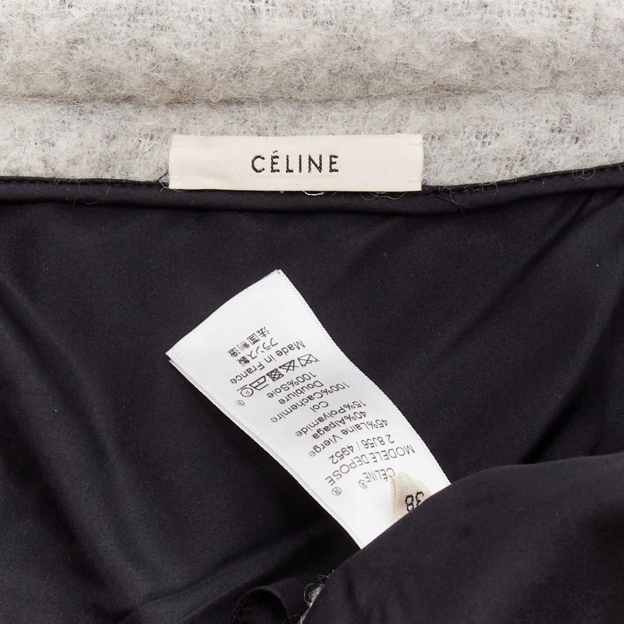 Celine OLD CELINE Phoebe Philo 2013 Runway grey wool alpaca cocoon coat FR38 M Size M / US 6-8 / IT 42-44 - 9 Thumbnail