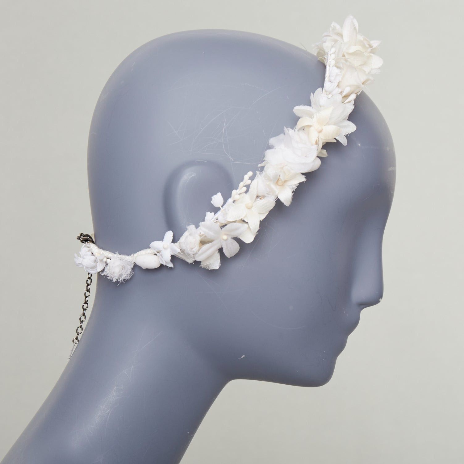 Saint Laurent Paris rare SAINT LAURENT 2023 Runway Bohemian Bridal rose bud silk voile headband Size ONE SIZE - 4 Thumbnail
