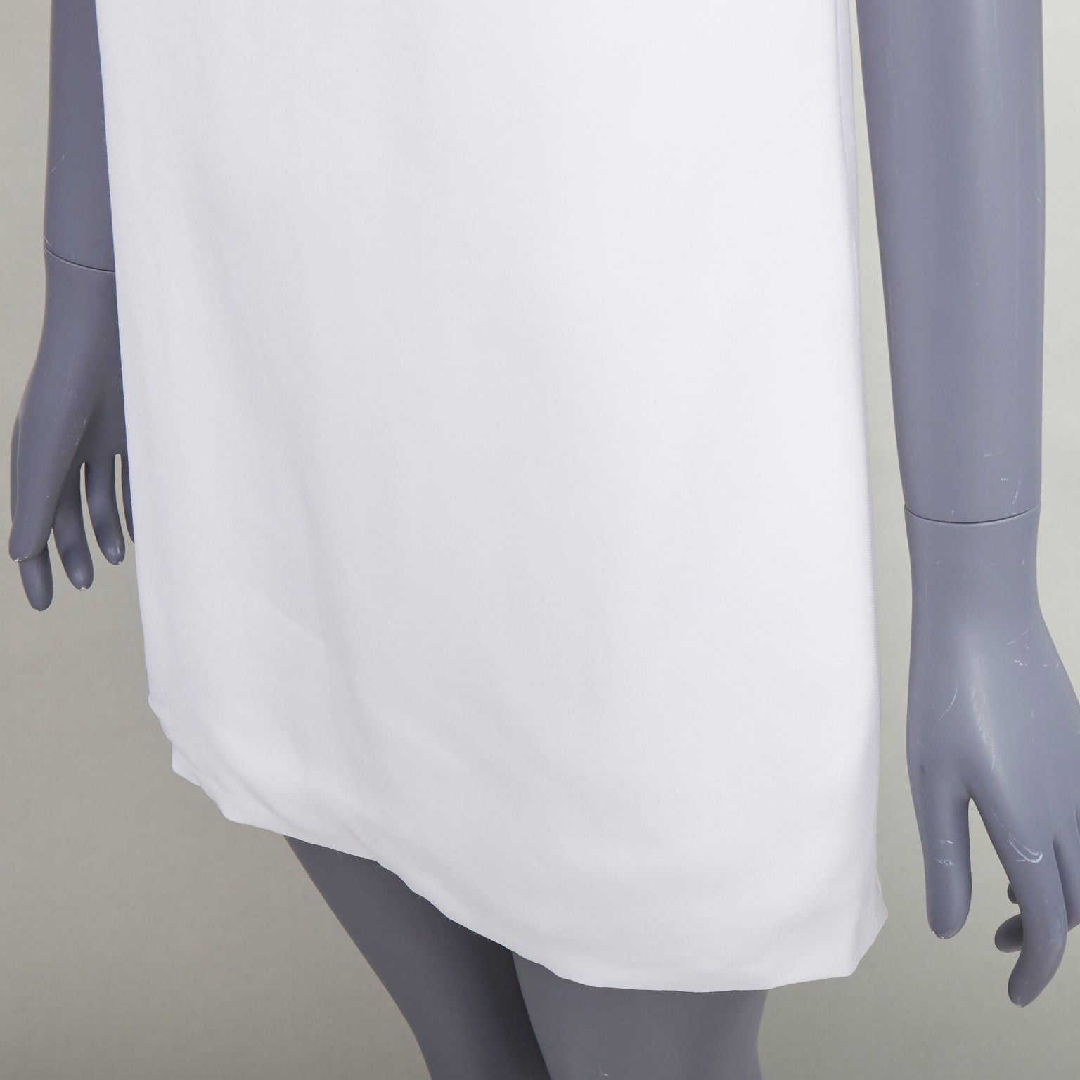 Salvatore Ferragamo FERRAGAMO Maximilian Davis 2023 Runway Bridal white hood crepe mini dress IT42 M Size M / US 6-8 / IT 42-44 - 7 Thumbnail