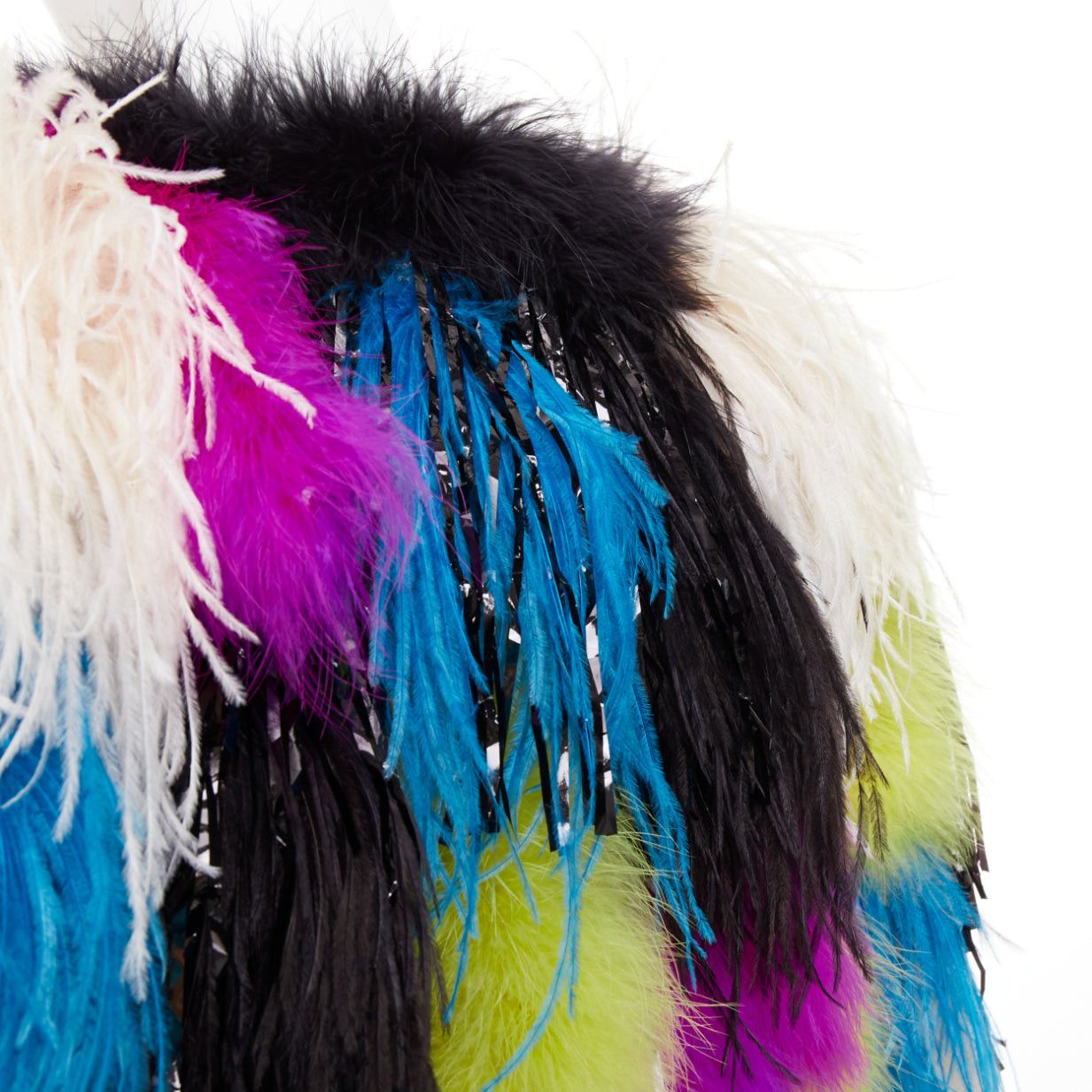 Alexandre Vauthier rare ALEXANDRE VAUTHIER COUTURE SS2022 Runway Maison Lemarie ostrich feather tinsel coat Size S / US 4 / IT 40 - 8 Thumbnail