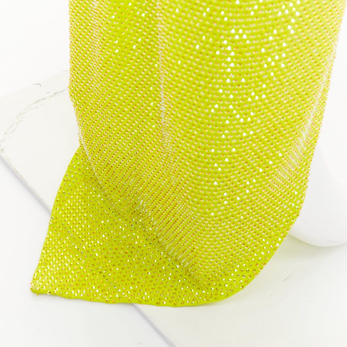 Alexandre Vauthier rare ALEXANDRE VAUTHIER COUTURE AW2023 strass crystal neon yellow cut out halter draped gown Size S / US 4 / IT 40 - 9 Thumbnail