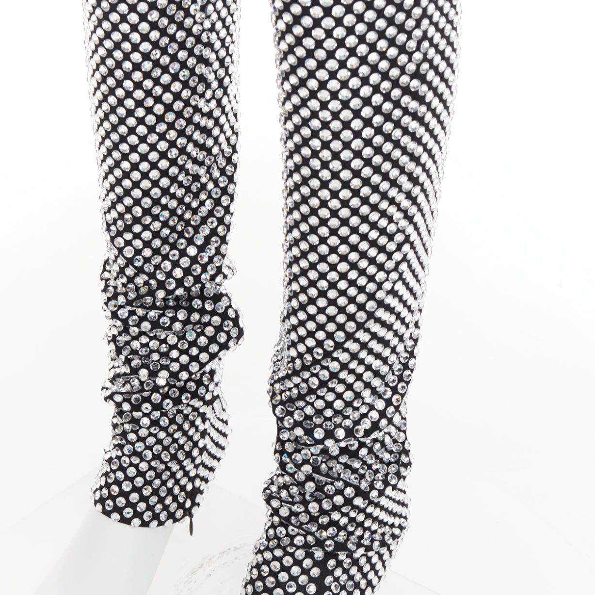 Alexandre Vauthier rare ALEXANDRE VAUTHIER COUTURE SS2021 Runway silver large strass crystal scoop neck jumpsuit Size 26" / US 2 / IT 38 - 9 Thumbnail