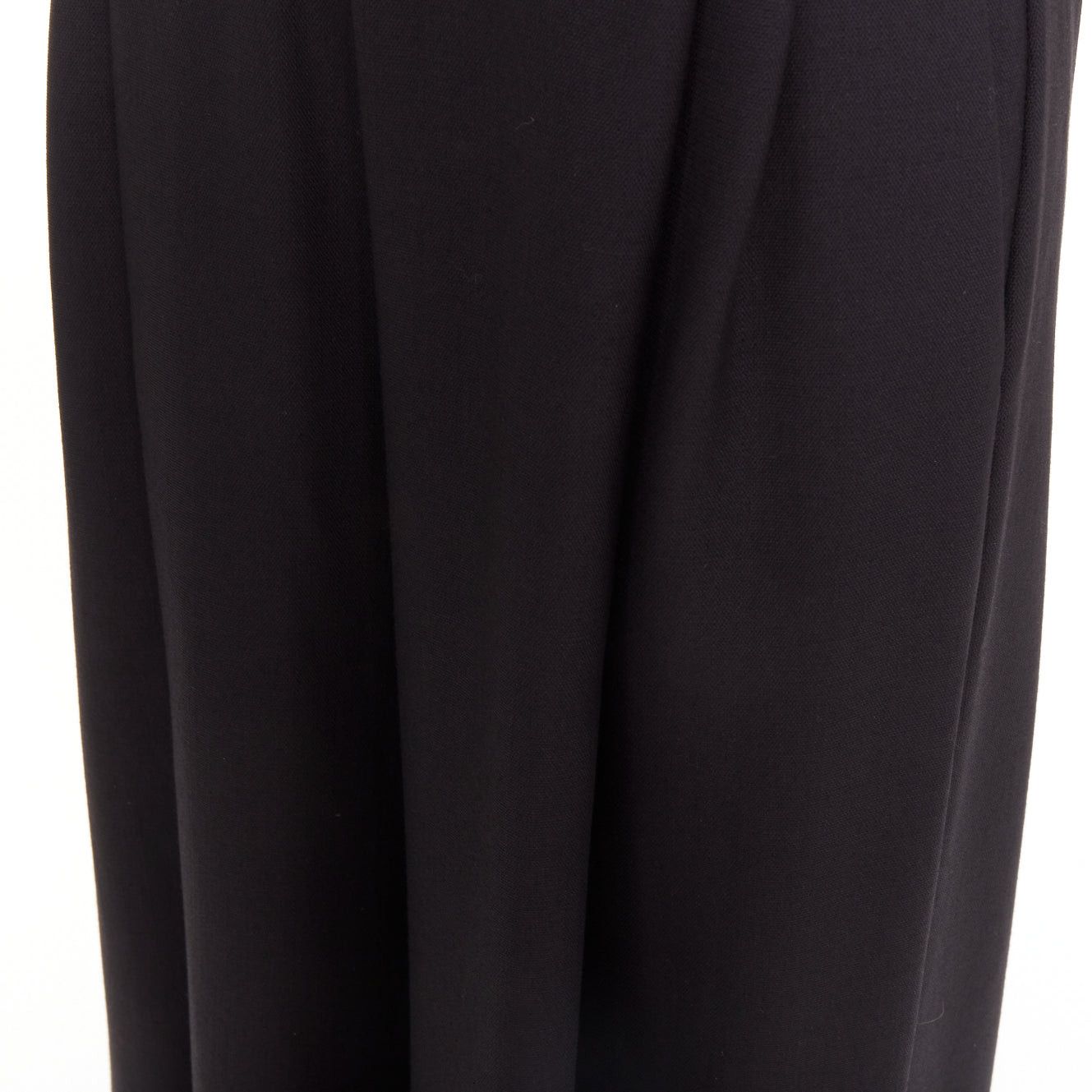 Alexandre Vauthier ALEXANDRE VAUTHIER COUTURE black crystal pave brooch strapless wide leg jumpsuit Size 26" / US 2 / IT 38 - 7 Thumbnail