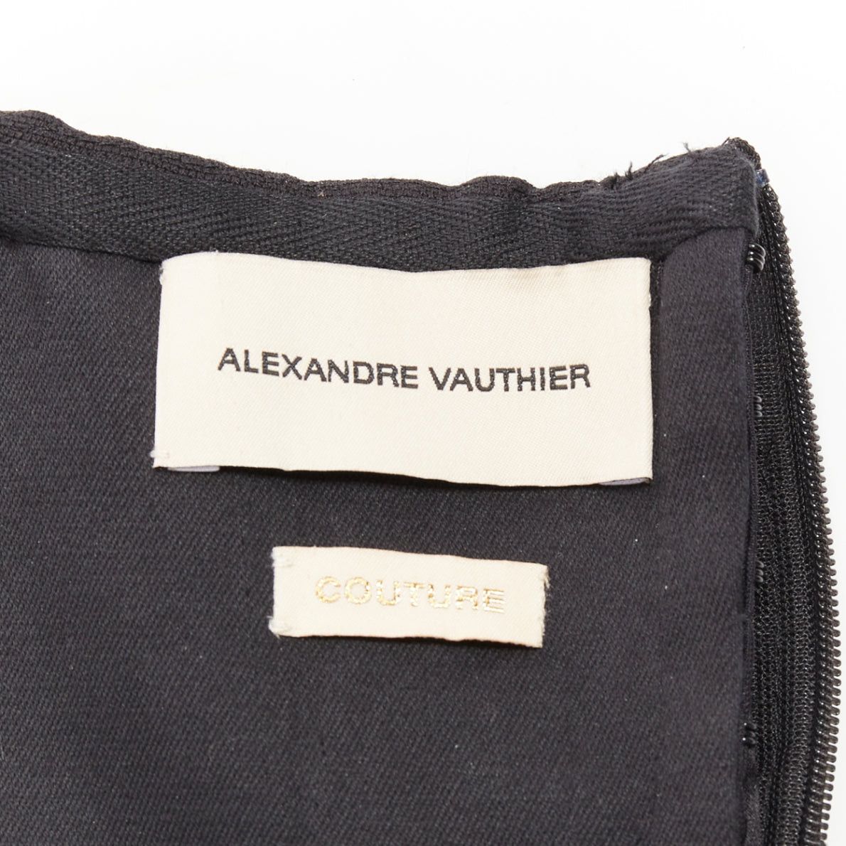 Alexandre Vauthier ALEXANDRE VAUTHIER COUTURE black crystal pave brooch strapless wide leg jumpsuit Size 26" / US 2 / IT 38 - 10 Thumbnail