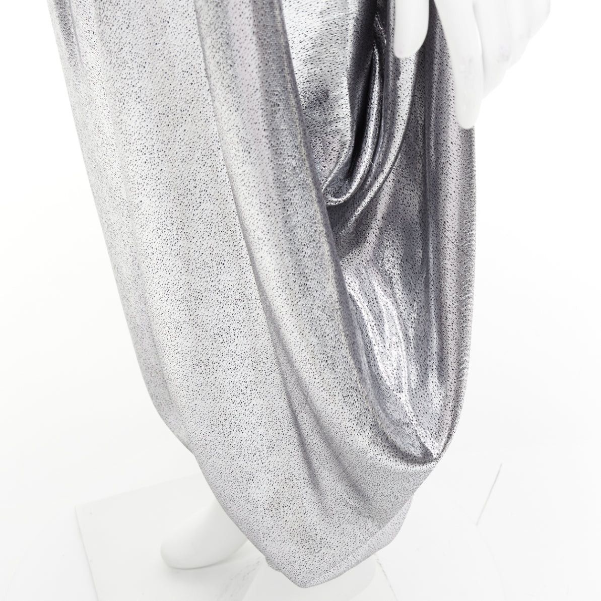 Alexandre Vauthier ALEXANDRE VAUTHIER COUTURE SS2021 Runway silver lame halter bloomer pants set Size 26" / US 2 / IT 38 - 13 Thumbnail