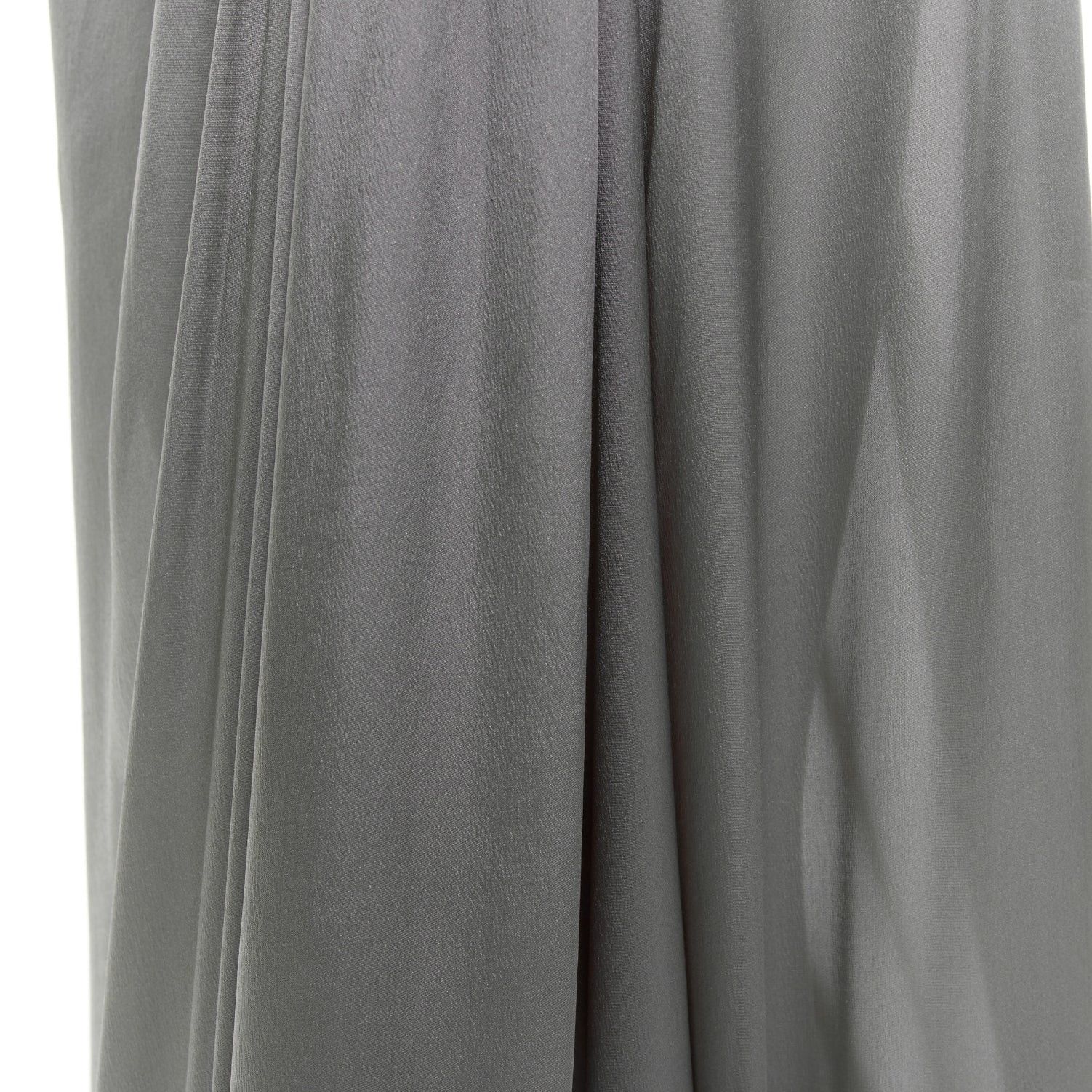 Alexandre Vauthier ALEXANDRE VAUTHIER COUTURE steel grey ruched draped strapless high slit gown Size S / US 4 / IT 40 - 8 Thumbnail