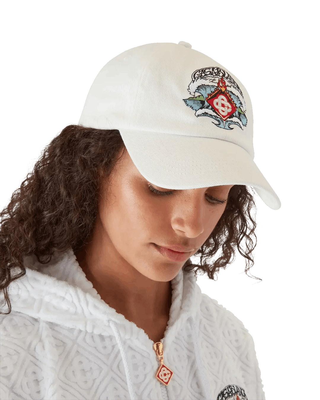 Casablanca Waves Cap White Size ONE SIZE - 3 Thumbnail