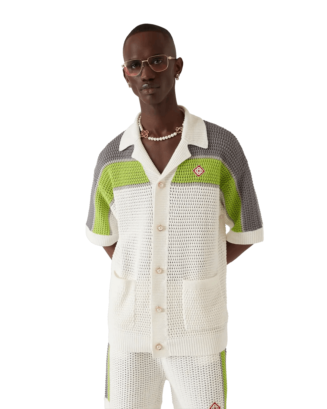 Casablanca Stripe Crochet Shirt Size US M / EU 48-50 / 2 - 4 Thumbnail