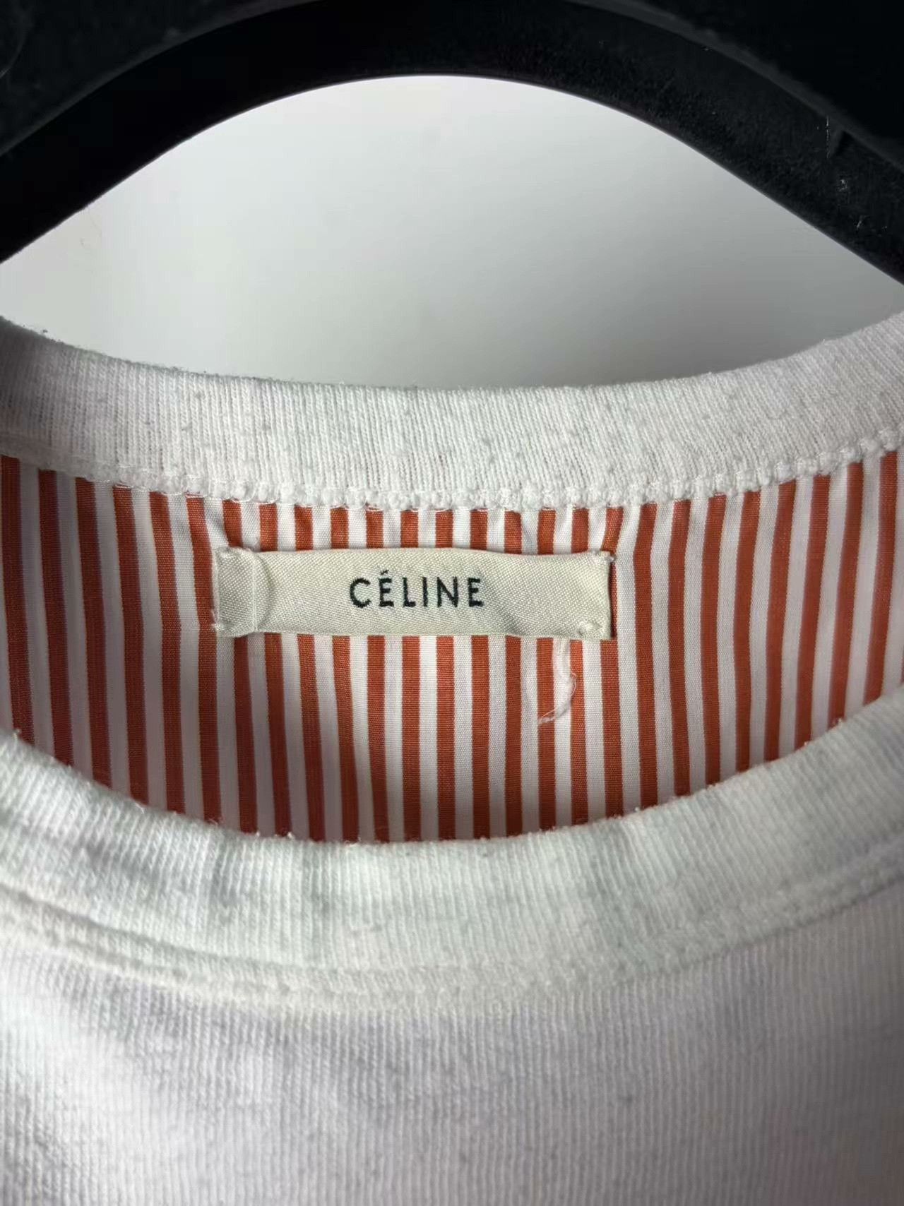 Celine Celine Retro Embroidered White T-Shirt s Men Size US S / EU 44-46 / 1 - 4 Thumbnail