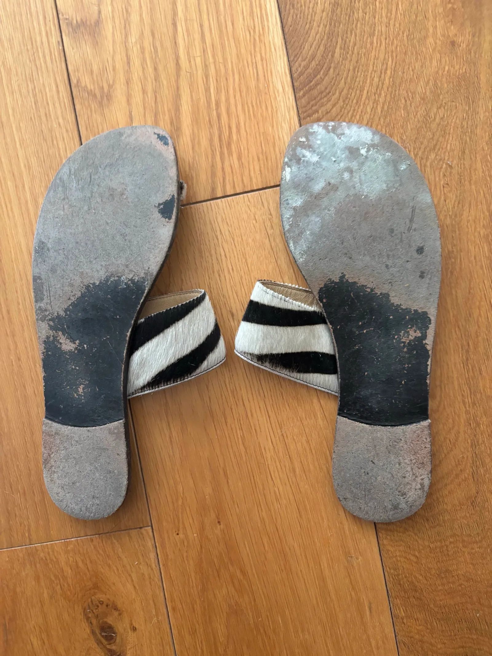 ATP Atelier ATP Atelier Urbino Zebra-print Calf Hair Sandals Sandals Size US 8 / IT 38 - 4 Thumbnail