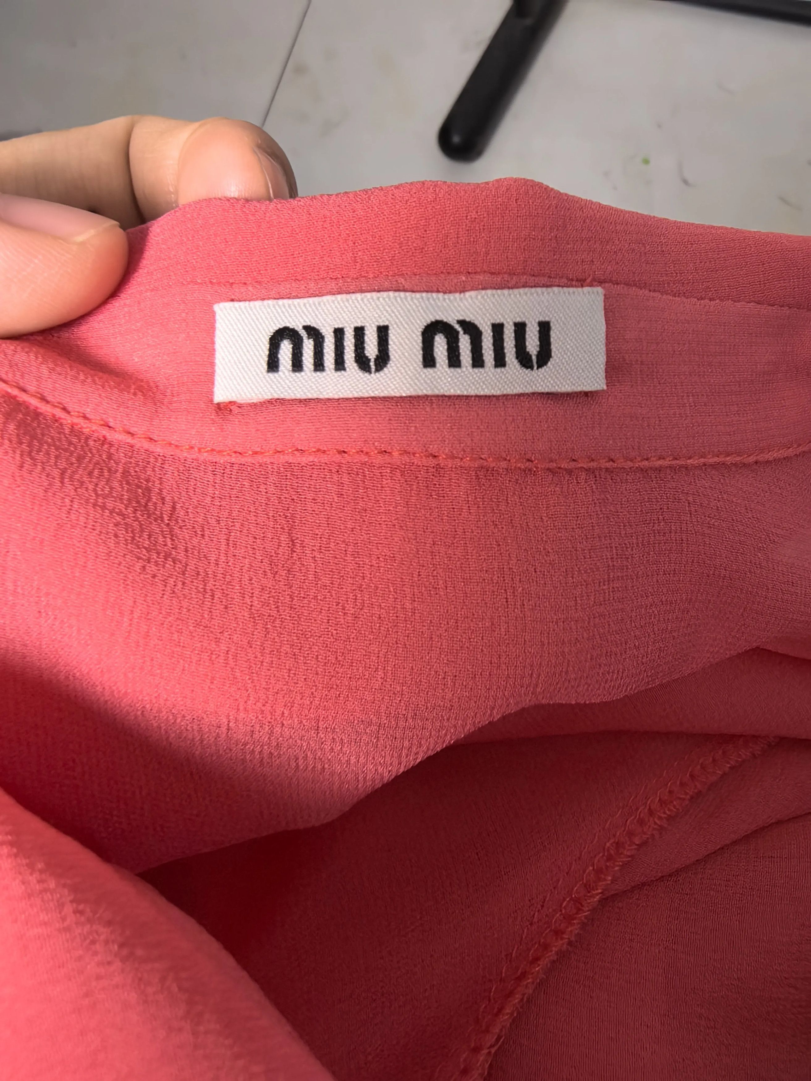 Miu Miu Miu Miu White Button Up L Women Size L / US 10 / IT 46 - 3 Thumbnail
