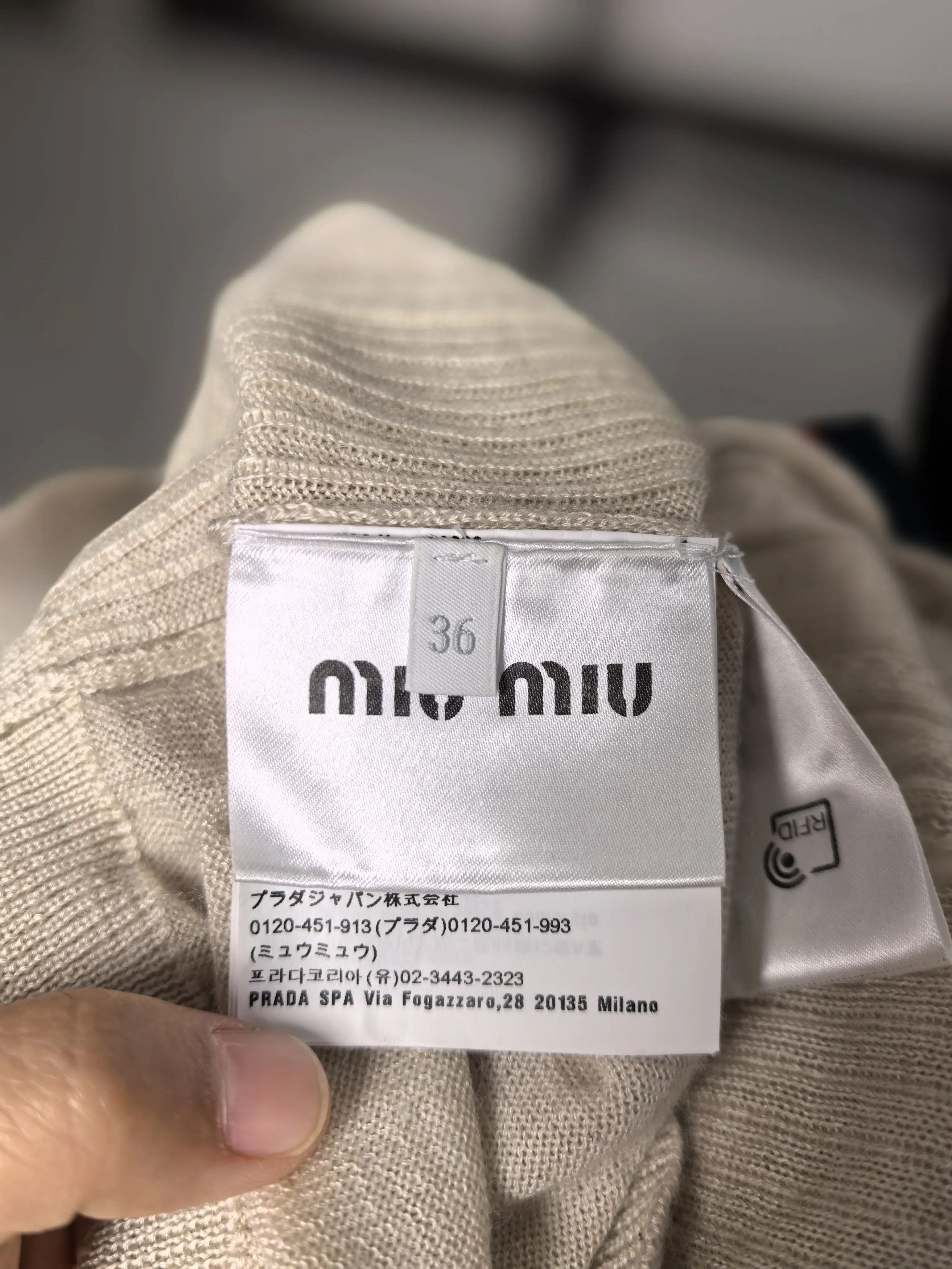 Miu Miu Miu Miu White Sweater M Women Size M / US 6-8 / IT 42-44 - 4 Thumbnail