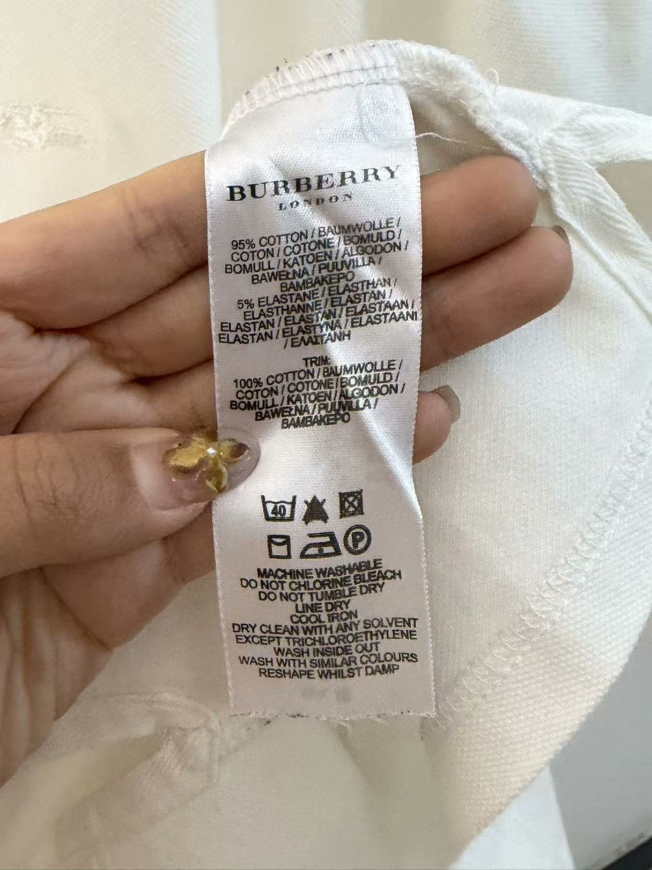 Burberry Burberry White Polo l Men Size US L / EU 52-54 / 3 - 4 Thumbnail