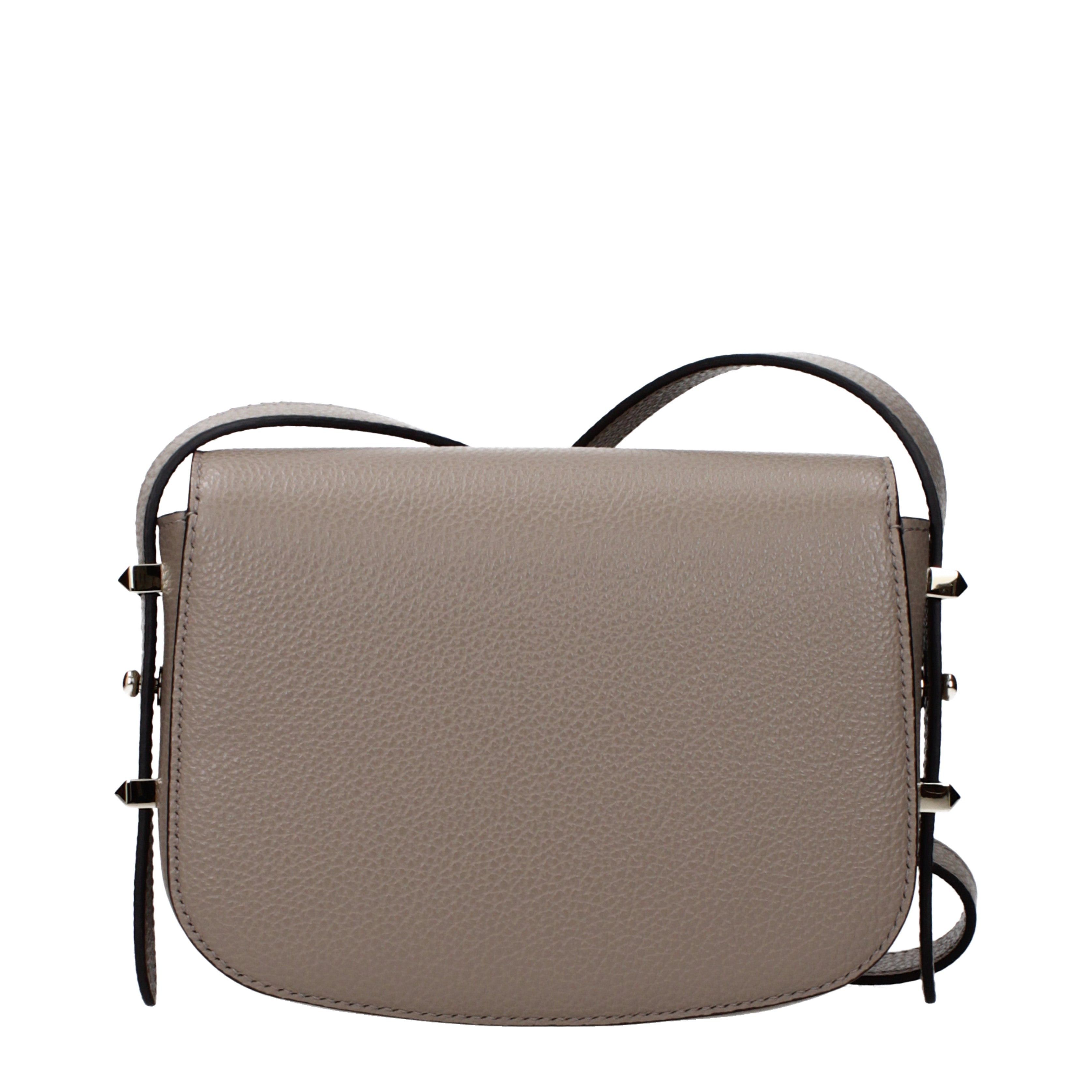 Jimmy Choo Jimmy Choo Crossbody Bags Women Leather Gray/Taupe Size ONE SIZE - 3 Thumbnail