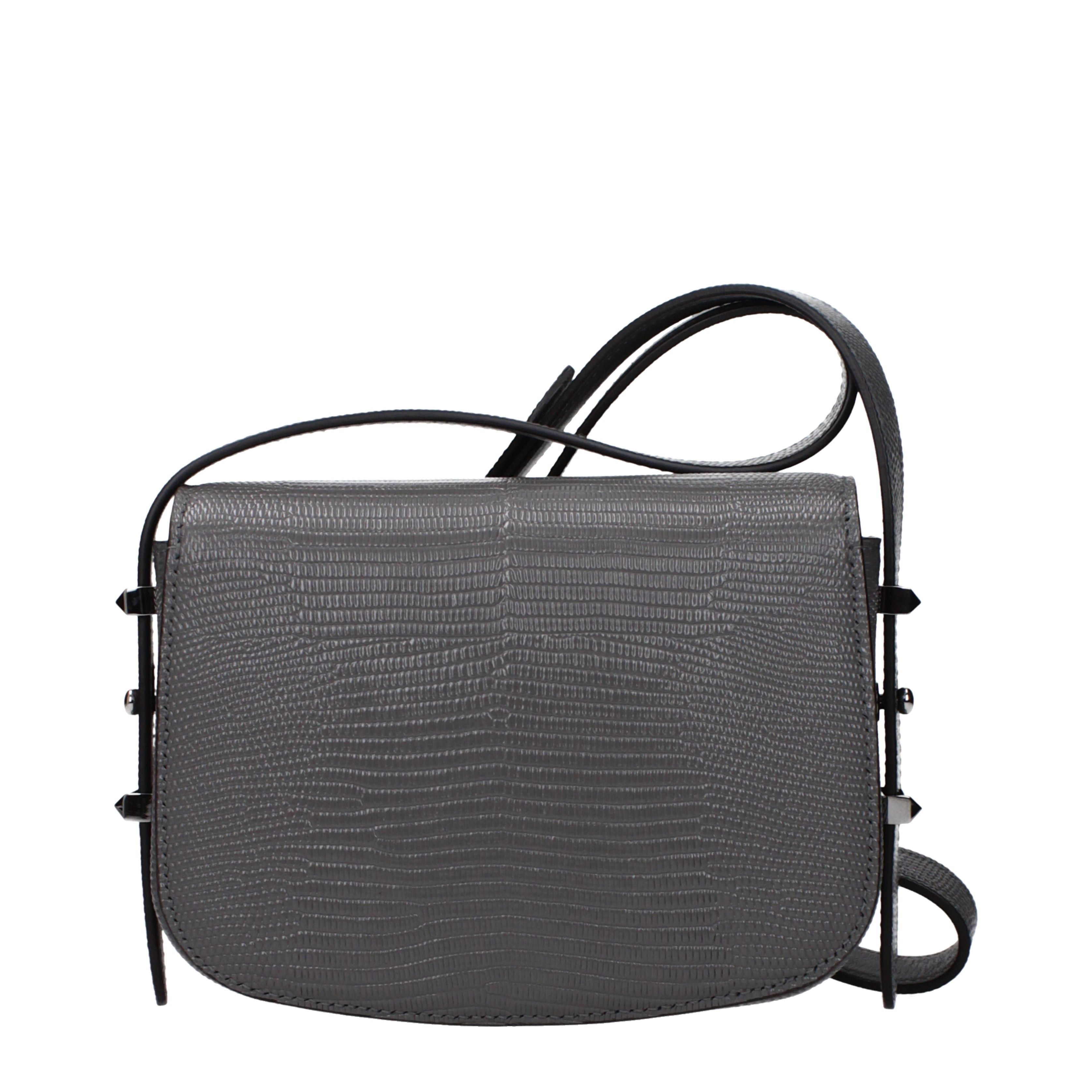 Jimmy Choo Jimmy Choo Shoulder Bags Women Leather Gray/Rifle Size ONE SIZE - 3 Thumbnail