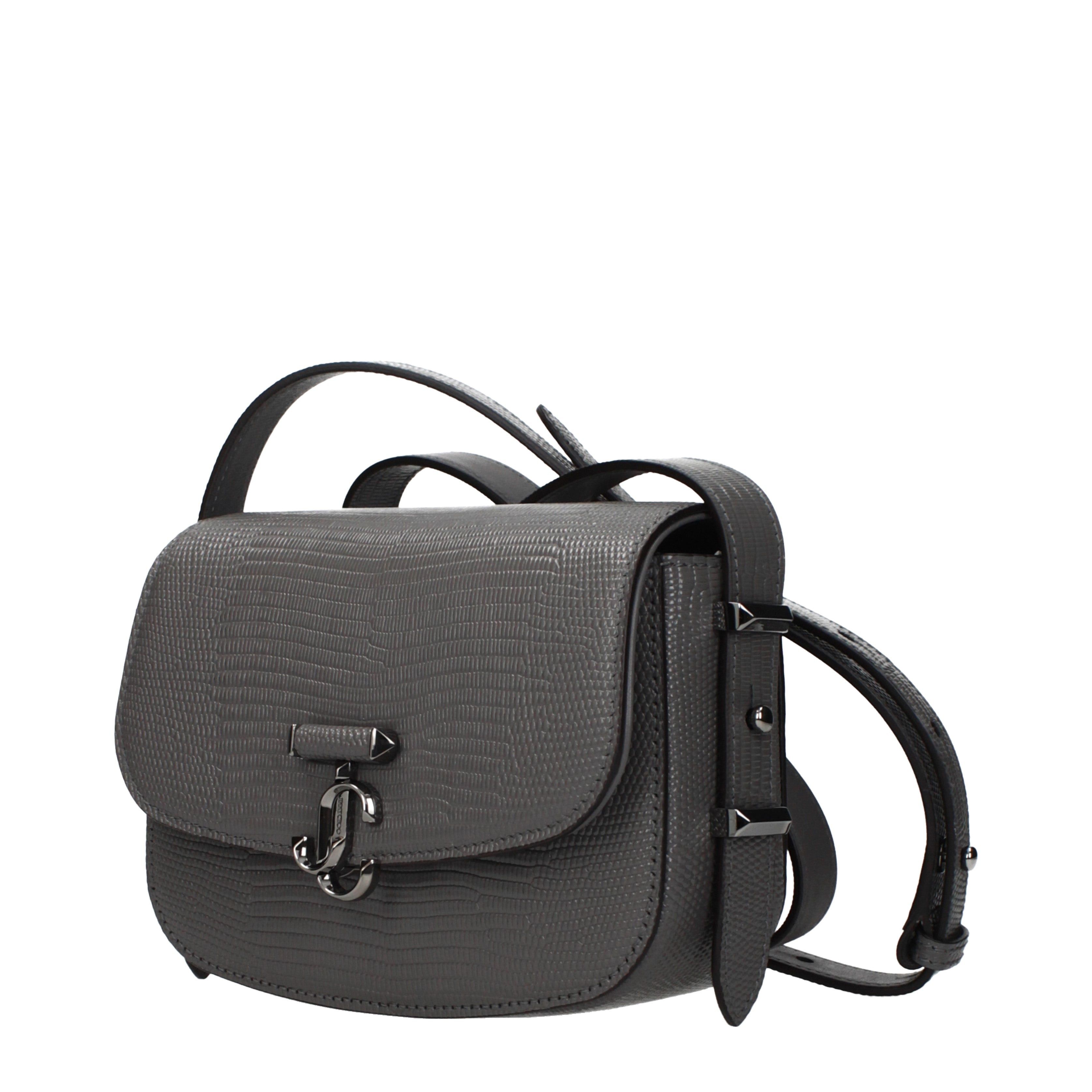 Jimmy Choo Jimmy Choo Shoulder Bags Women Leather Gray/Rifle Size ONE SIZE - 2 Thumbnail