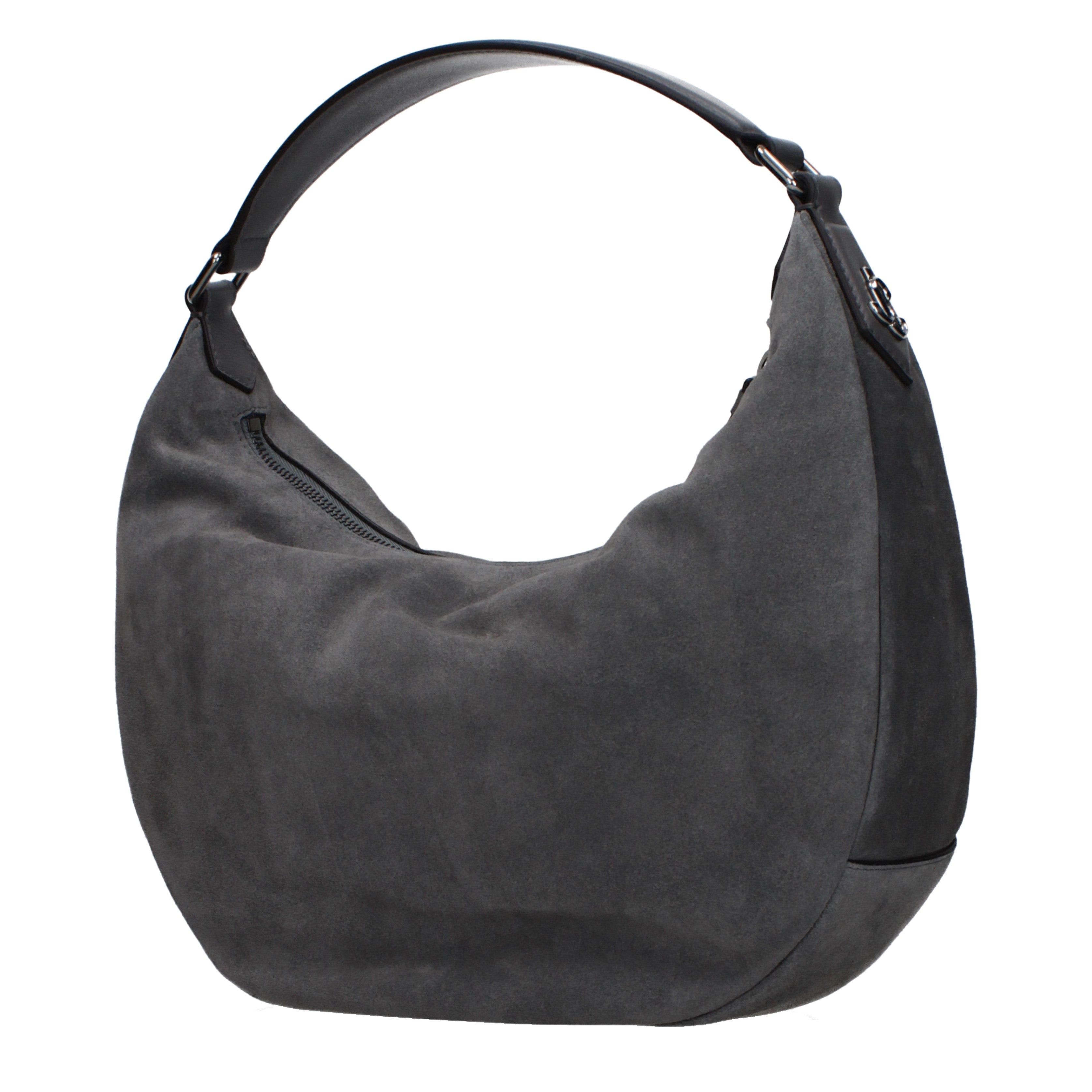 Jimmy Choo Jimmy Choo Shoulder Bags Women Suede Gray/Storm Gray Size ONE SIZE - 2 Thumbnail